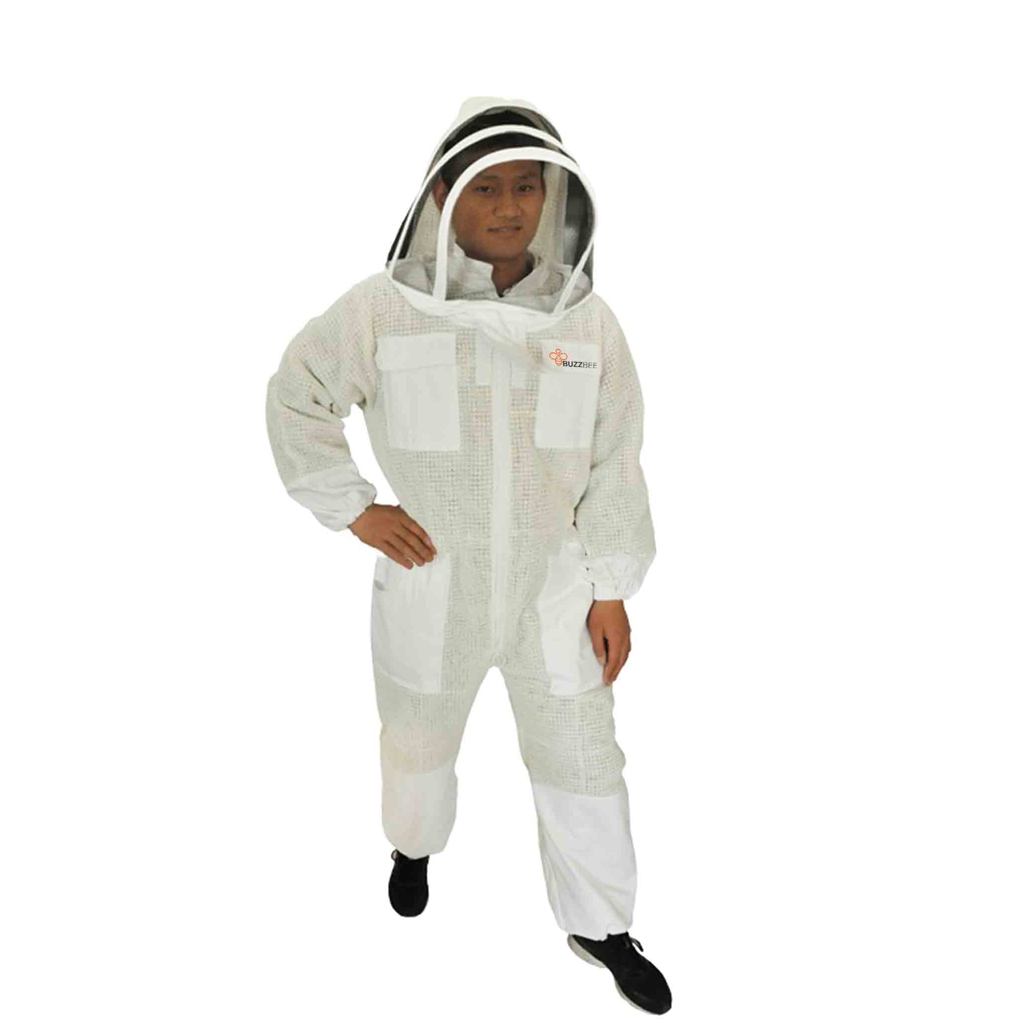 Beekeeping Suit with Ventilation & Zippered Hood - Full Protective Beekeeping Gear for Hive Inspection & Honey Harvesting