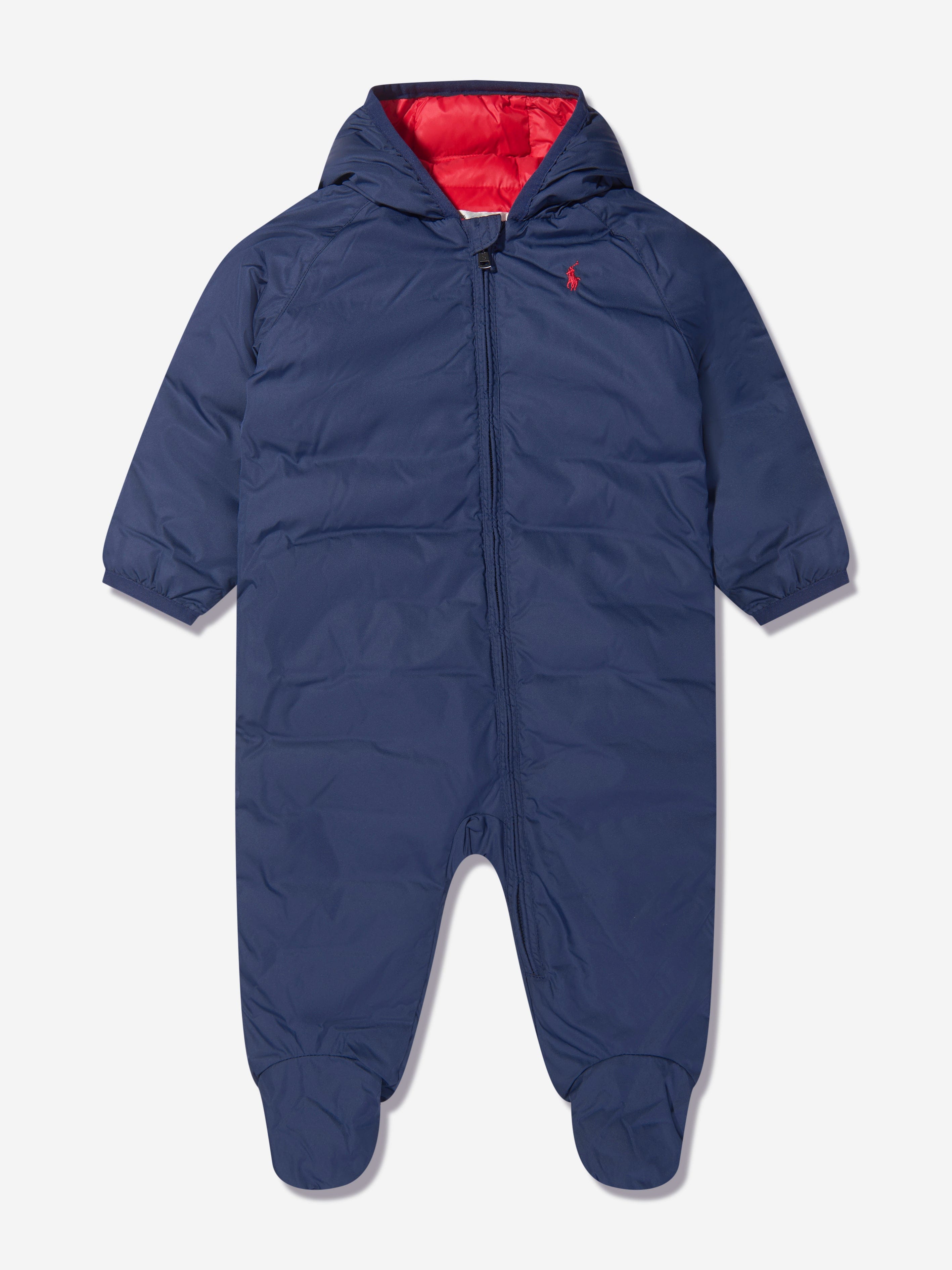 Baby Boys Winter Down Padded Pramsuit - Warm & Cozy Snowsuit for Infants & Toddlers - Perfect for Cold Weather, Outdoor Play & Stroller Walks