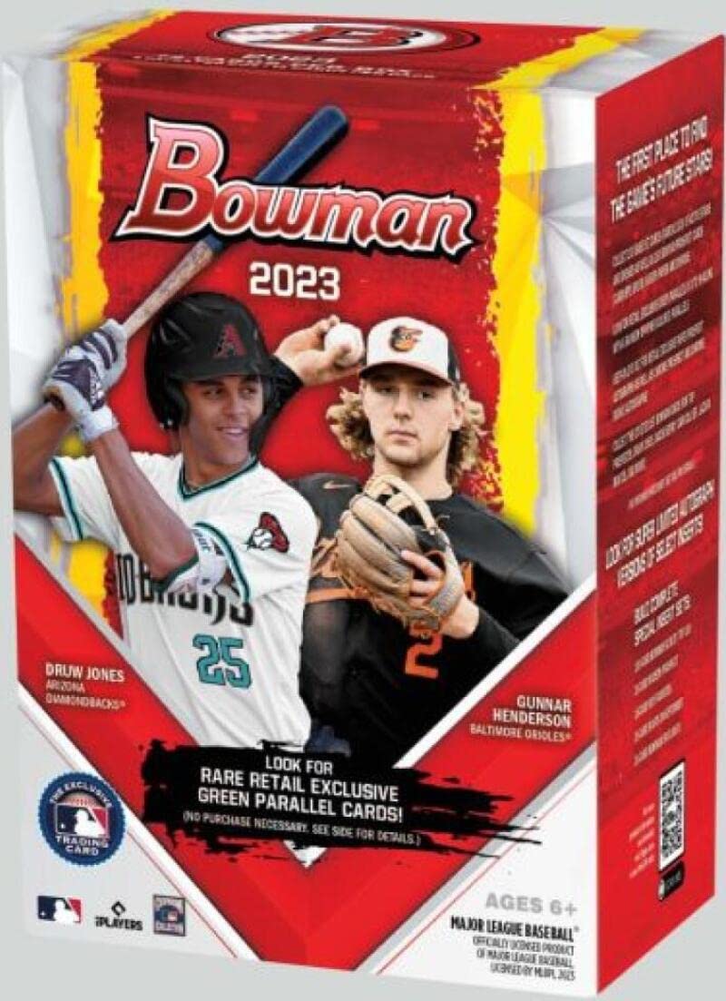 2023 Bowman Baseball Value Box - 6 Packs per Box | MLB Trading Cards Collection | Perfect for Sports Fans, Collectors & Fantasy Baseball Enthusiasts