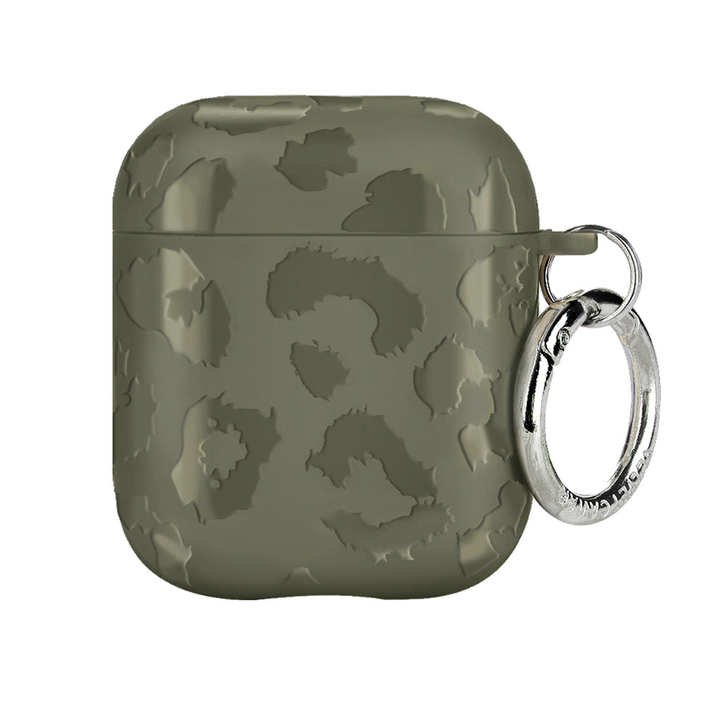 Olive Leopard AirPod Case - Stylish Protective Cover for Apple AirPods 1/2/3 & Pro - Perfect for Gym, Travel & Everyday Use