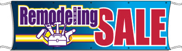 Large Outdoor Banner for Remodeling Sale - Heavy Duty Vinyl Sign for Business Promotion, Yard Sales & Grand Openings