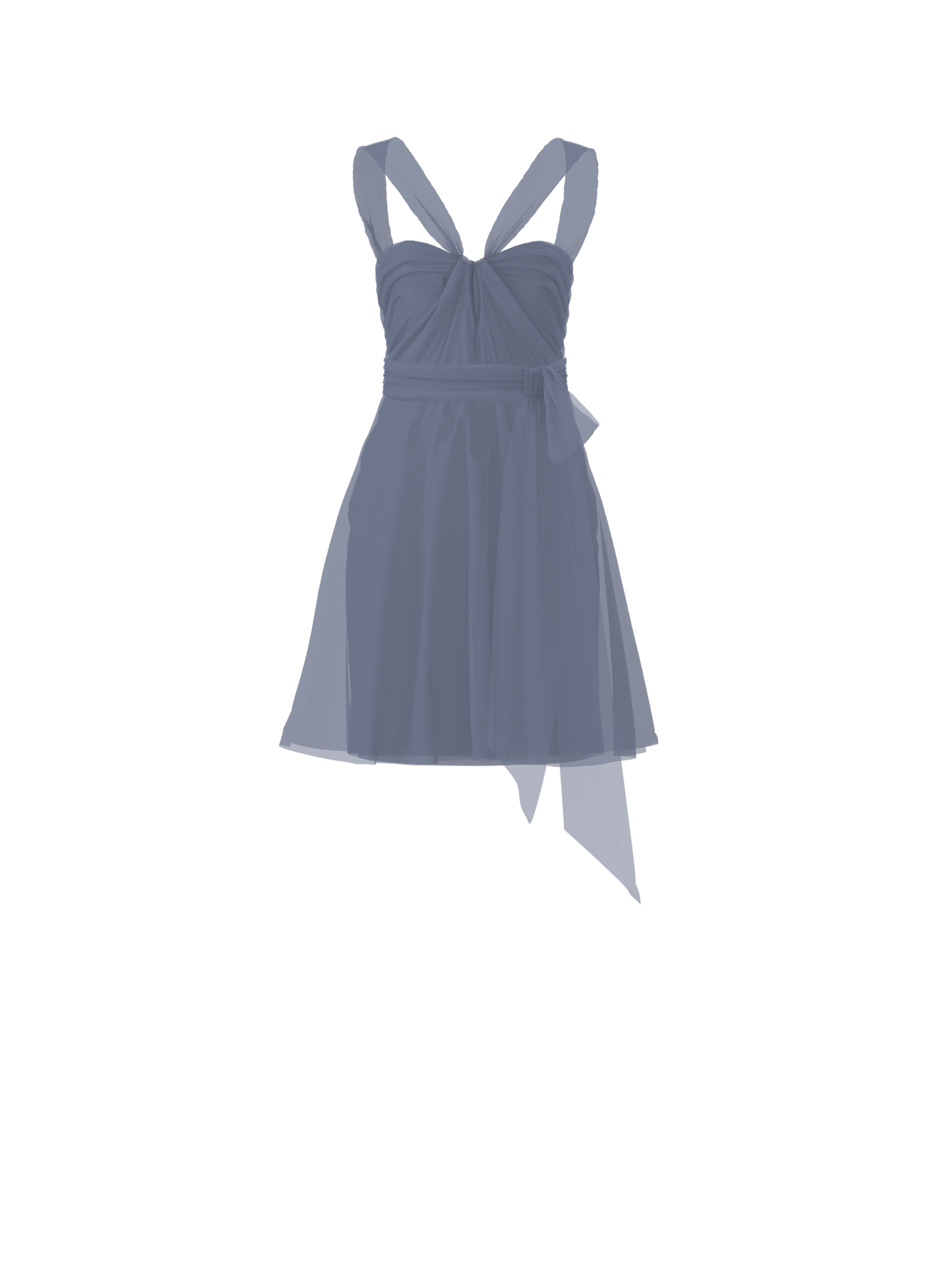 Cerisa Bodice & Carla Skirt Set with Sash Belt - Elegant Slate Blue Outfit for Women | Perfect for Weddings, Parties & Special Occasions