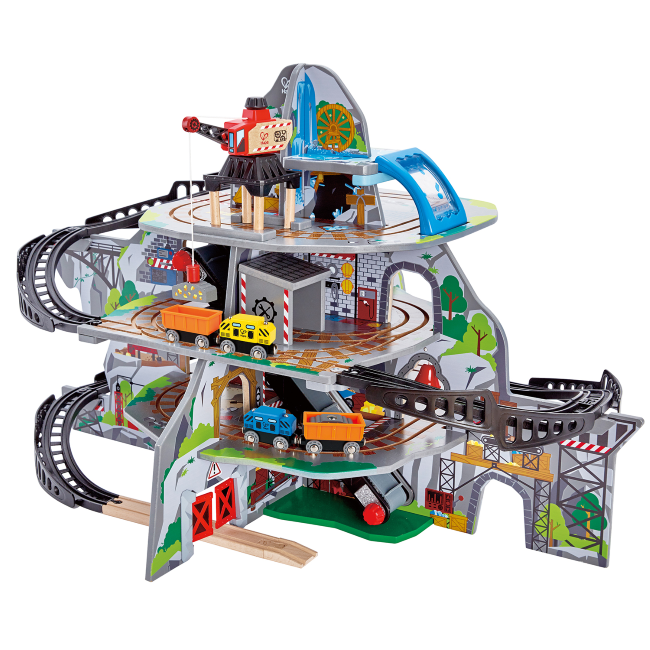 Hape Mighty Mountain Mine Wooden Toy - Fun & Educational Mining Adventure Playset for Kids | Perfect for Pretend Play, STEM Learning & Outdoor Adventures