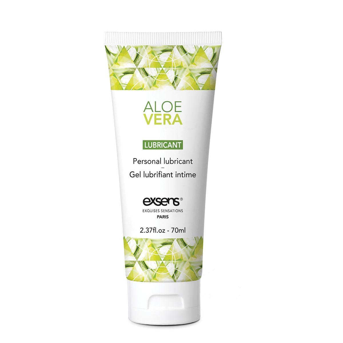 Exsens Aloe Vera Lubricant - 70ml Natural Personal Lubricant for Women & Men - Hydrating & Soothing Intimate Gel for Enhanced Comfort - Perfect for Sensitive Skin & Couples Use