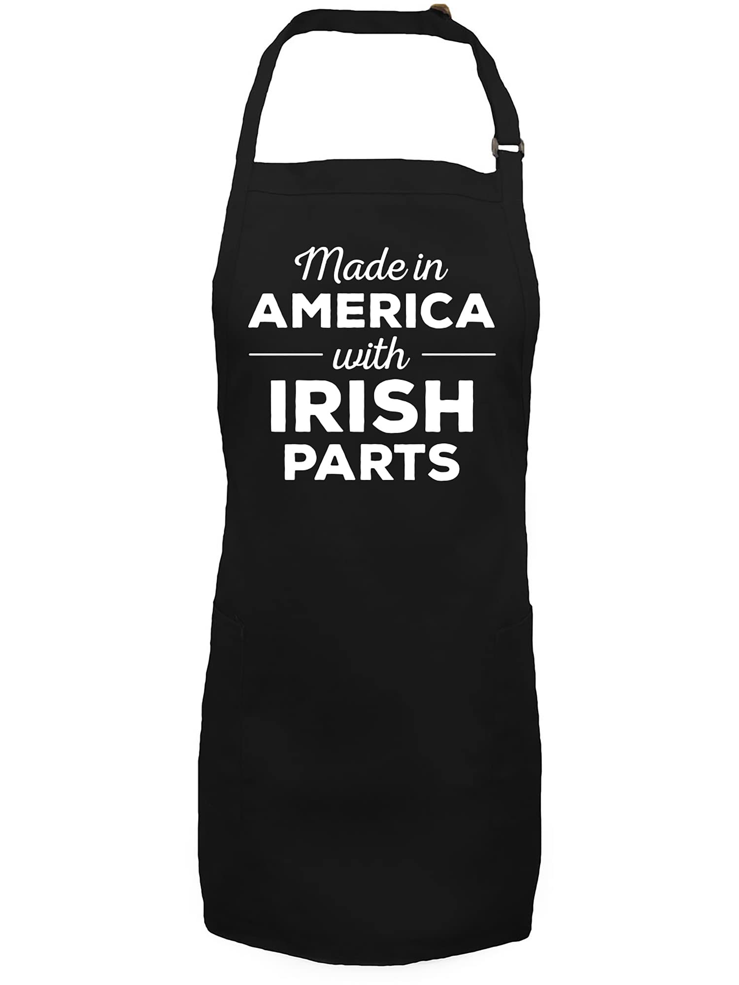 Zerogravitee USA Made Apron with Irish Parts - 2 Patch Pockets for Cooking, Grilling & DIY Projects