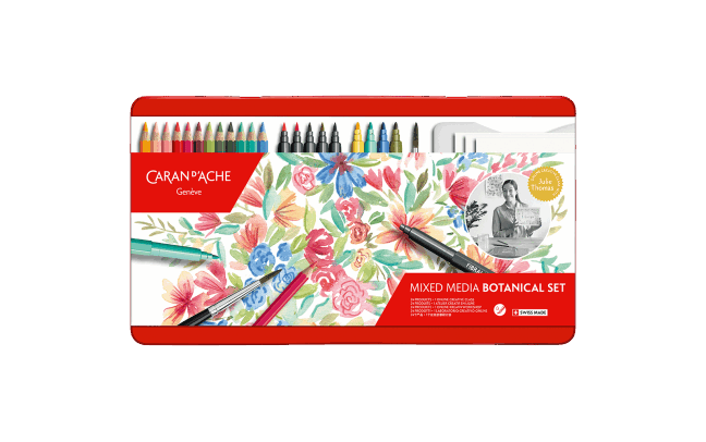 Caran d'Ache Botanical Coloring and Lettering Set - Premium Art Supplies for Calligraphy, Hand Lettering & Adult Coloring Books | Perfect for Artists, Designers & Creative Hobbies