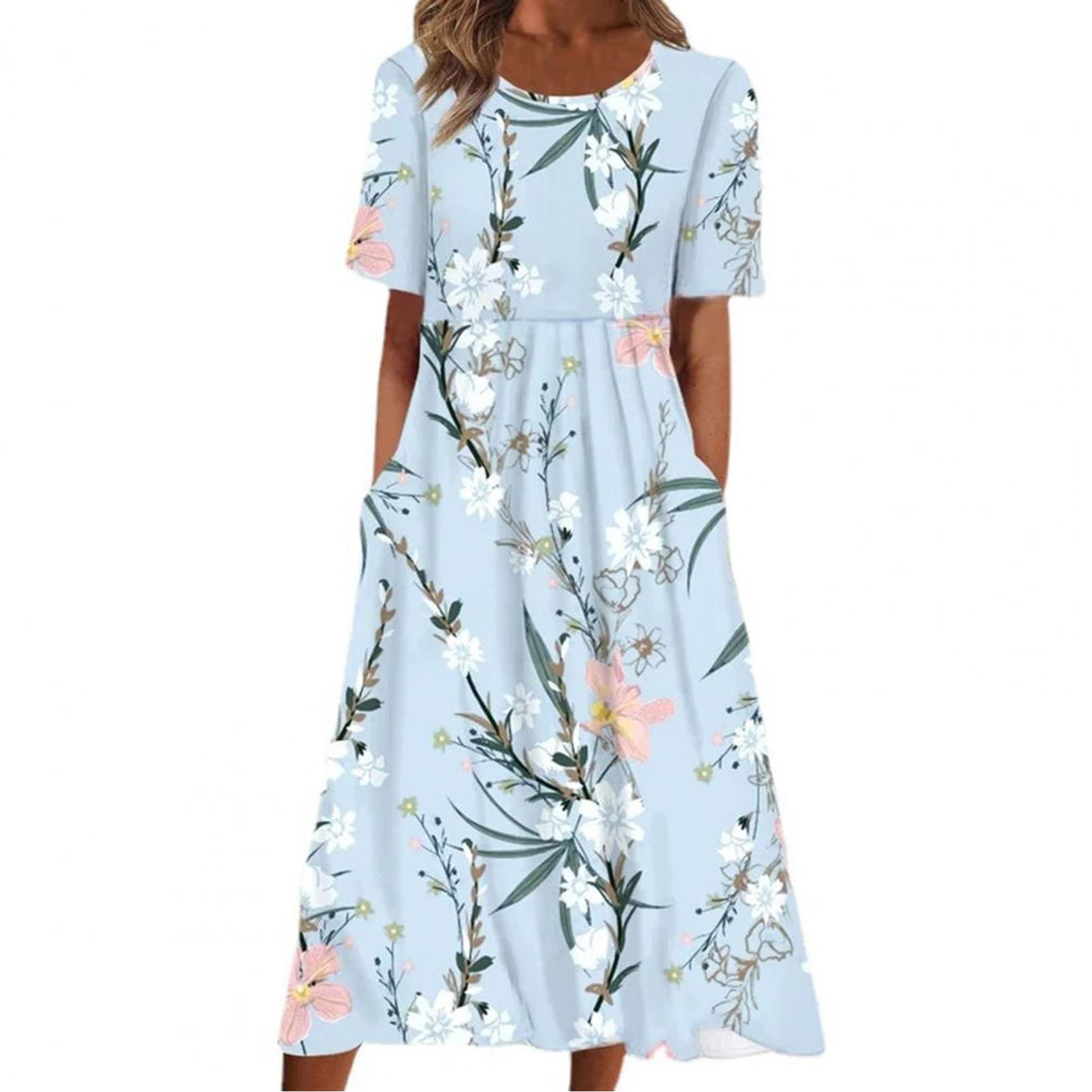 NUOWEN Women's Summer Floral Print Dresses - Elegant Fashion for Mature Ladies | Casual Wear, Office Outfits & Special Occasions