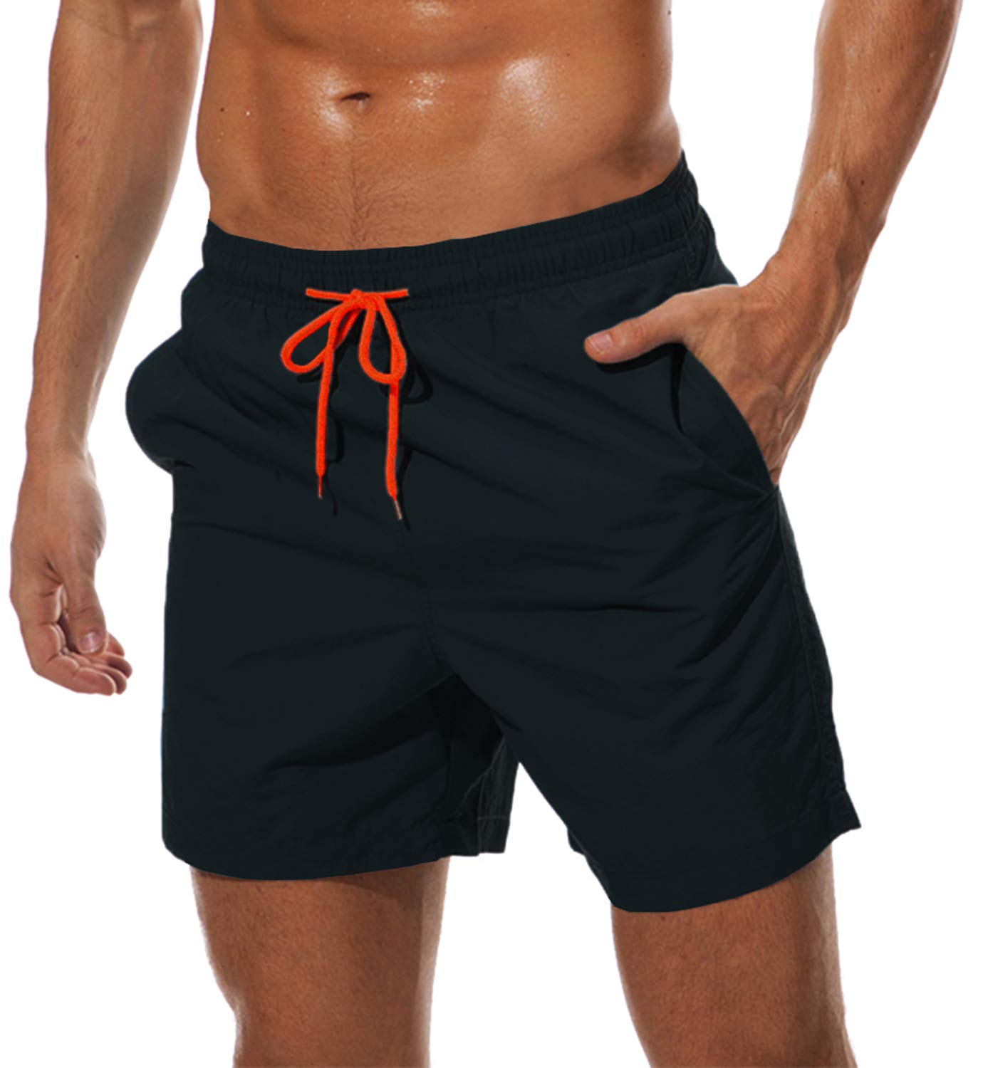 **MAGCOMSEN Men's Quick Dry Swim Trunks with Mesh Lining - Beach Shorts, Boardshorts, Swim Shorts with Multiple Pockets - Perfect for Swimming, Surfing, and Summer Vacations**