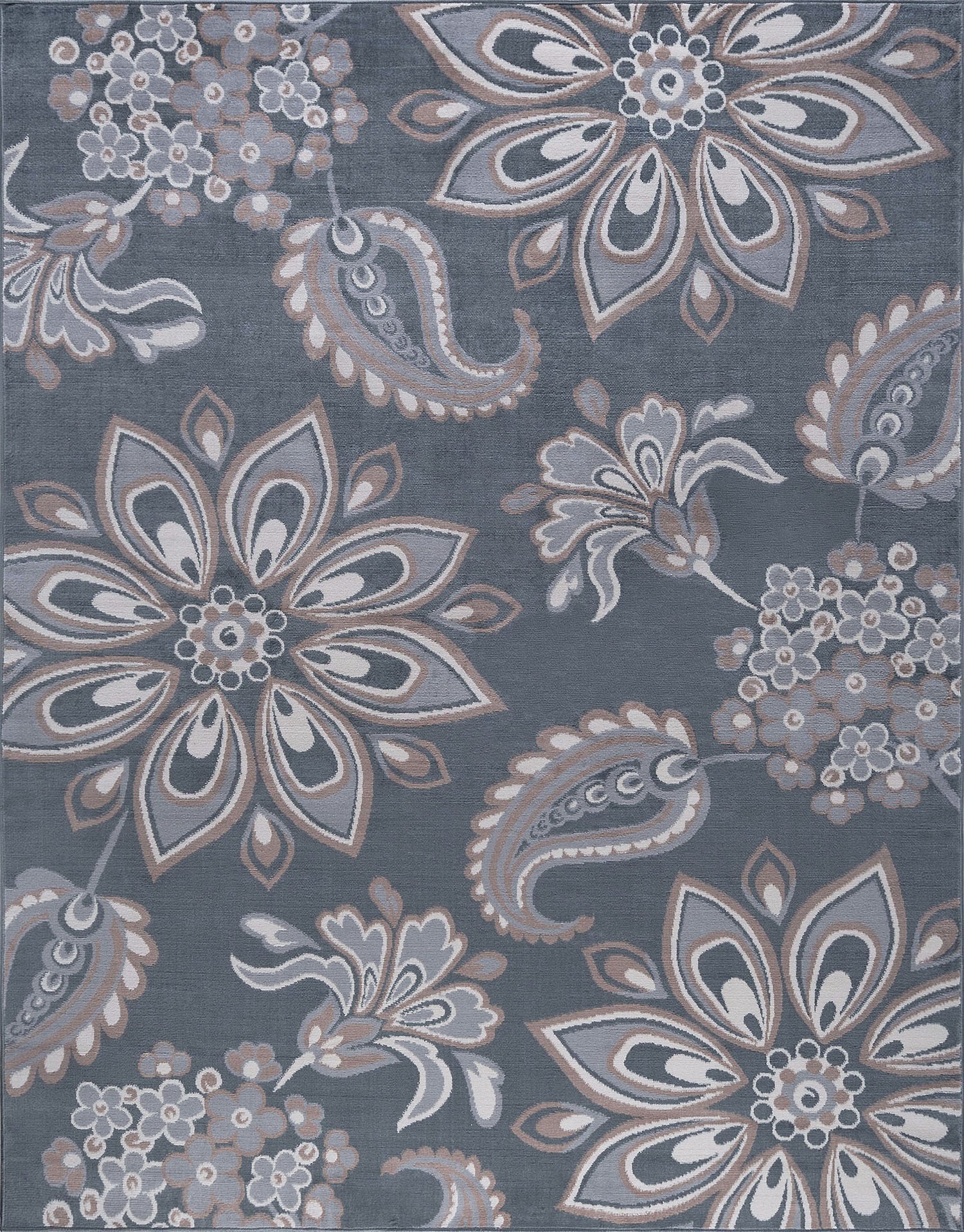 Premium Universal Rugs Matilda Area Rug 9' x 12.6' Gray - Soft Non-Slip Living Room Rug for Home Decor, Bedroom, Office & High Traffic Areas