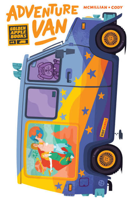 Adventure Van #4 (of 5) Variant B Comic Book by Ryan Cody & Michael McMillian | Golden Apple Books Edition | Collectible Graphic Novel for Fans & Comic Enthusiasts | Perfect for Reading, Collecting, and Displaying in Home Libraries