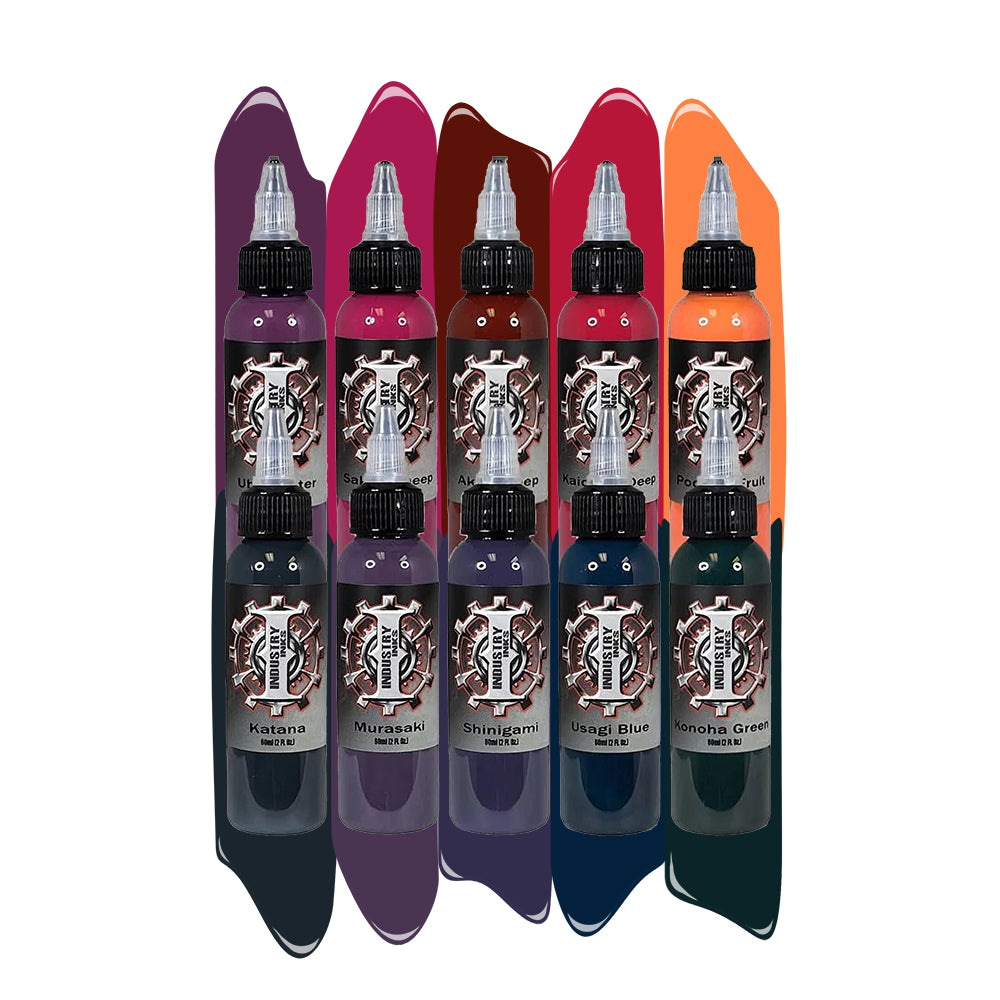 Premium Anime Dark Color Ink Set - Professional Grade Artist Inks - Choose Your Size - Perfect for Manga Drawing, Comic Illustration & Calligraphy Art