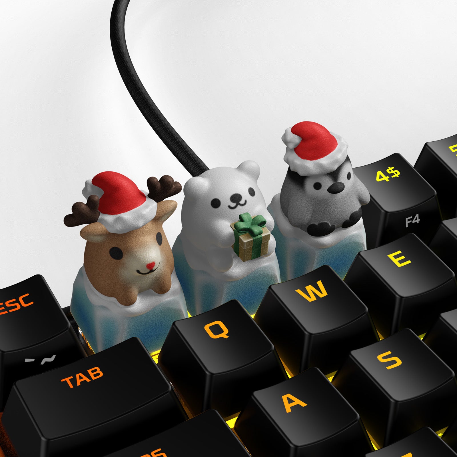 HX3D Custom Keycap Holiday Collection Set - Christmas, Halloween, Easter Themed Keycaps for Mechanical Keyboards - Perfect for Gaming, Typing & Custom Keyboard Builds