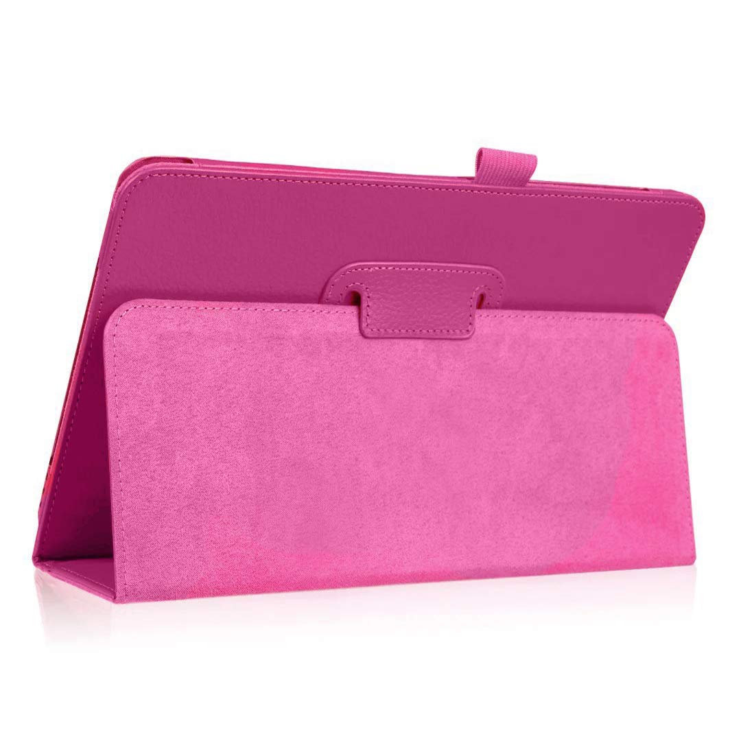 Premium Slim Fit PU Leather Smart Case for iPad Air 2 - Auto Wake/Sleep, Lightweight Hard Cover with Hands-Free Stand & Full Body Protection (Hot Pink) - Perfect for Work, Travel & Home Entertainment