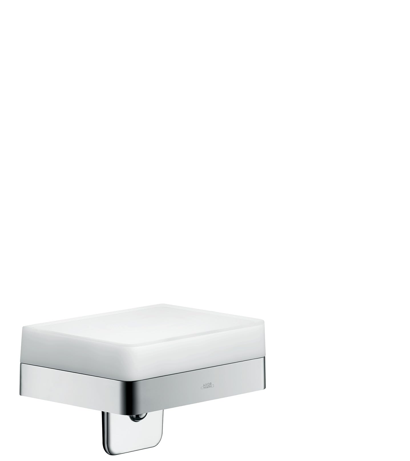 Premium 4-inch AXOR Chrome Soap Dispenser for Bathroom & Kitchen Sink - Modern Touchless Liquid Soap Dispenser with Shelf (Model 42819000) - Perfect for Home, Office, and Commercial Use