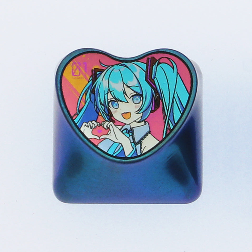 Heart-Shaped Titanium Alloy Keycaps - Custom Metal Keycaps for Mechanical Keyboards - Perfect for Gaming, Typing & Keyboard Decoration