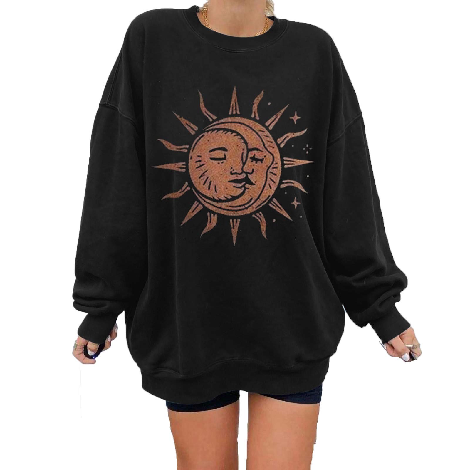 Women's Printed Pullover Sweatshirt - Summer & Winter Tops - White Satin Shirt for Women (Casual Wear, Office Outfits, Street Fashion)