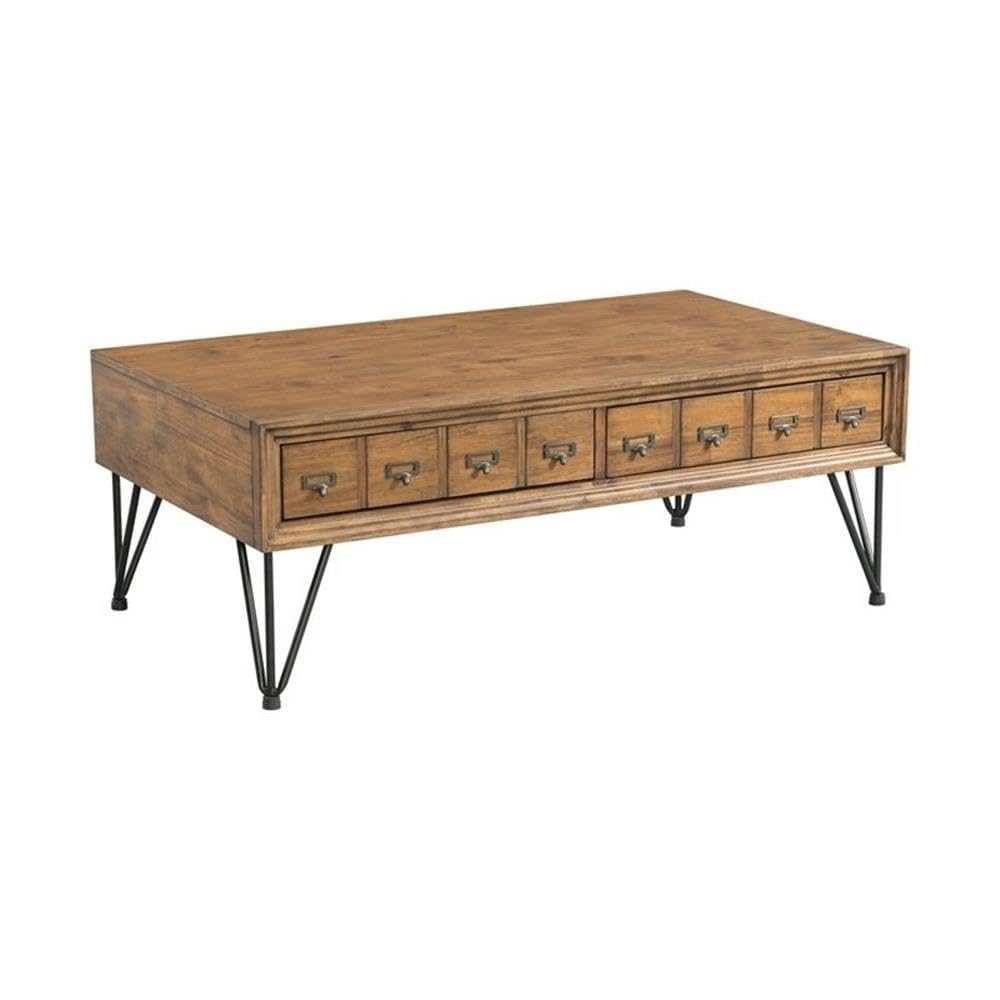 BOWERY HILL Modern 2-Drawer Coffee Table - Stylish Living Room Furniture for Small Spaces, Perfect for Storing Remote Controls and Magazines