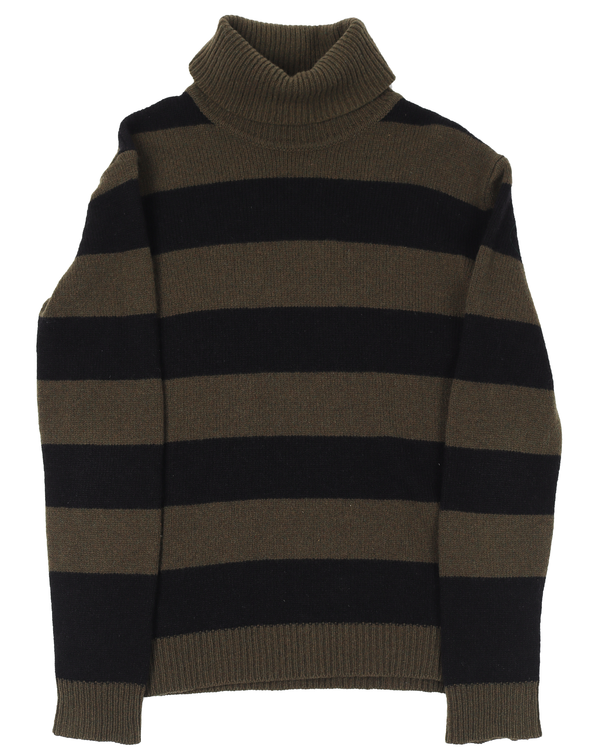 AW01 Riot! Riot! Riot! Striped Turtleneck Sweater - Women's Fashion Knit Top for Fall & Winter - Casual Office Wear & Holiday Outfits