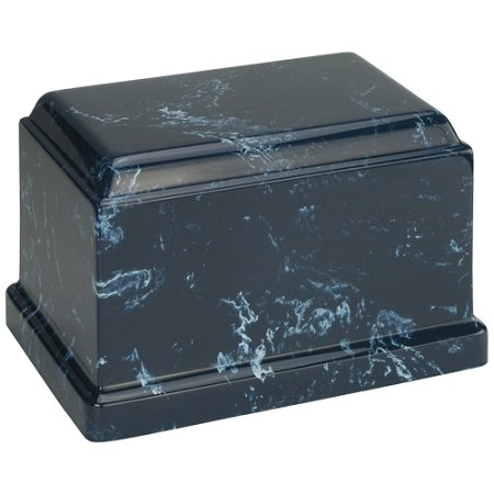 Navy Blue Extra Large Cultured Marble Cremation Urn for Human Ashes - 255 lbs Capacity Adult Urn for Burial, Funeral & Home Memorial | Dignified Final Resting Place for Loved Ones