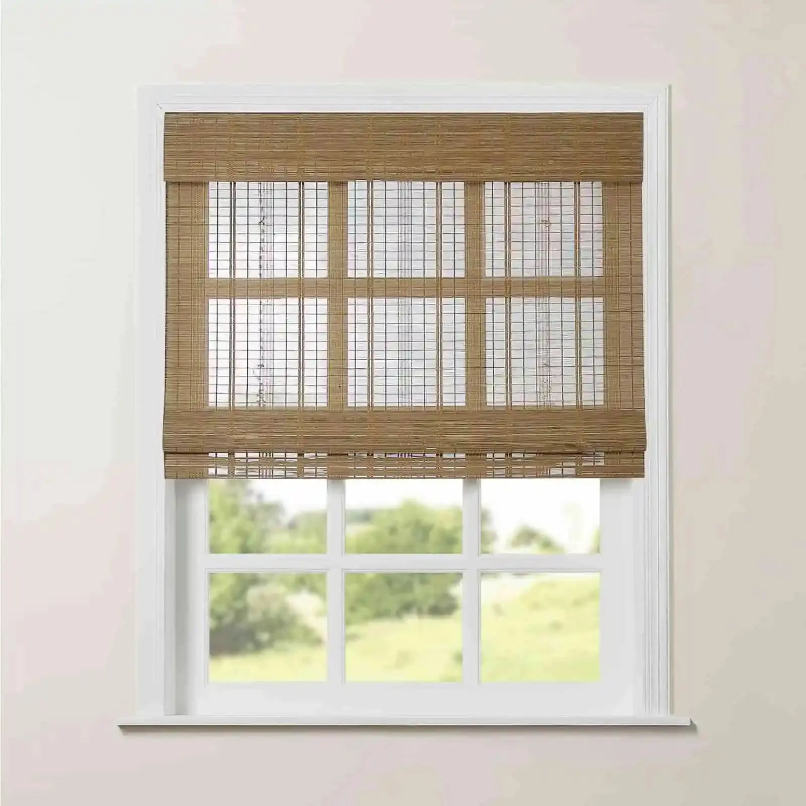 Rae Natural Pure Bamboo Woven Shades Series Z - Eco-Friendly Window Blinds for Home & Office Privacy and Sun Protection