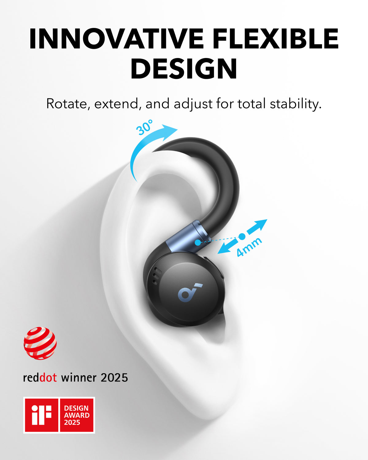 Sport X20 Wireless Sports Earbuds with Ear Hooks - Sweatproof Bluetooth Headphones for Running, Gym Workouts & Active Lifestyle