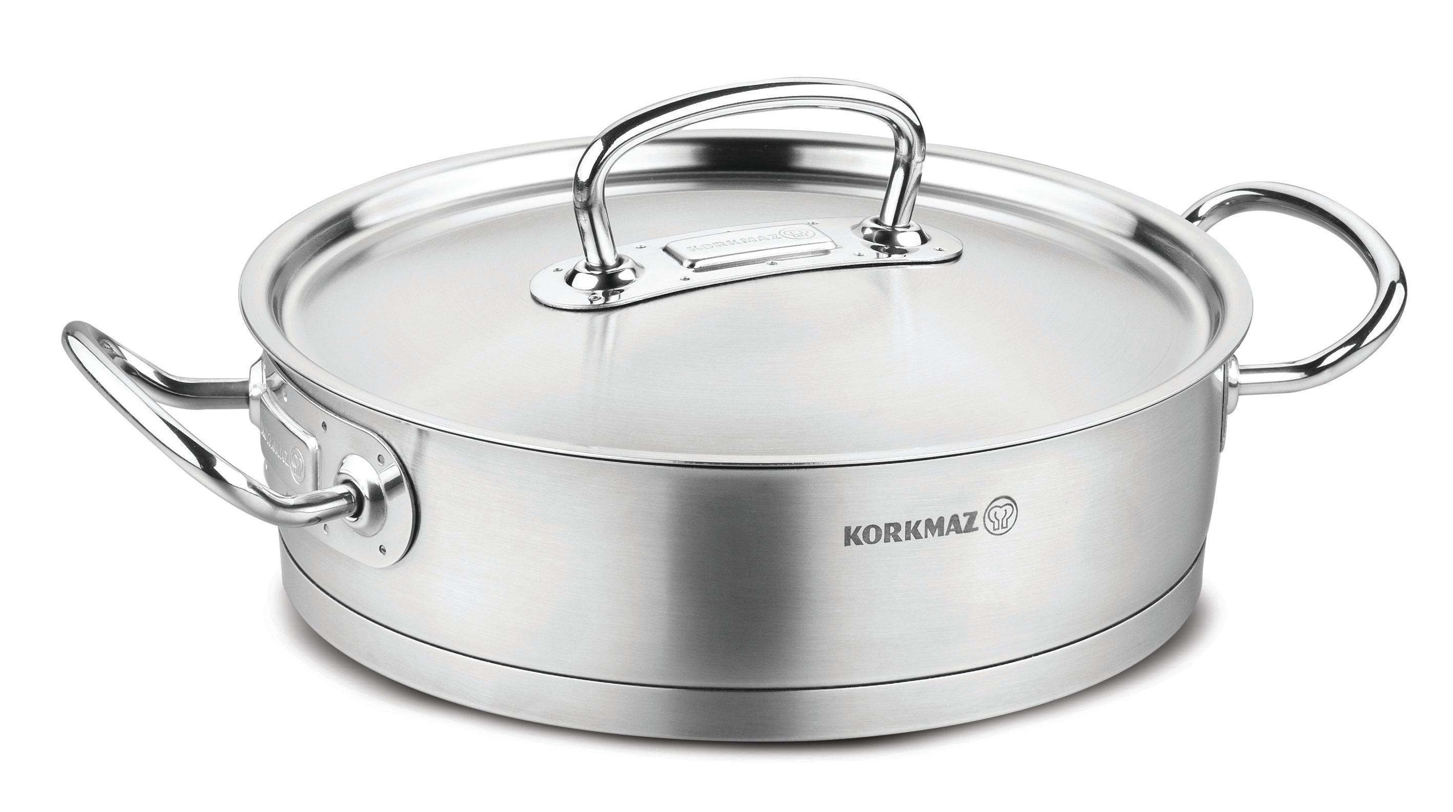 3.1L Stainless Steel Low Pot with Lid - 9.5x2.75 Inches - Perfect for Camping, Picnics & Outdoor Cooking
