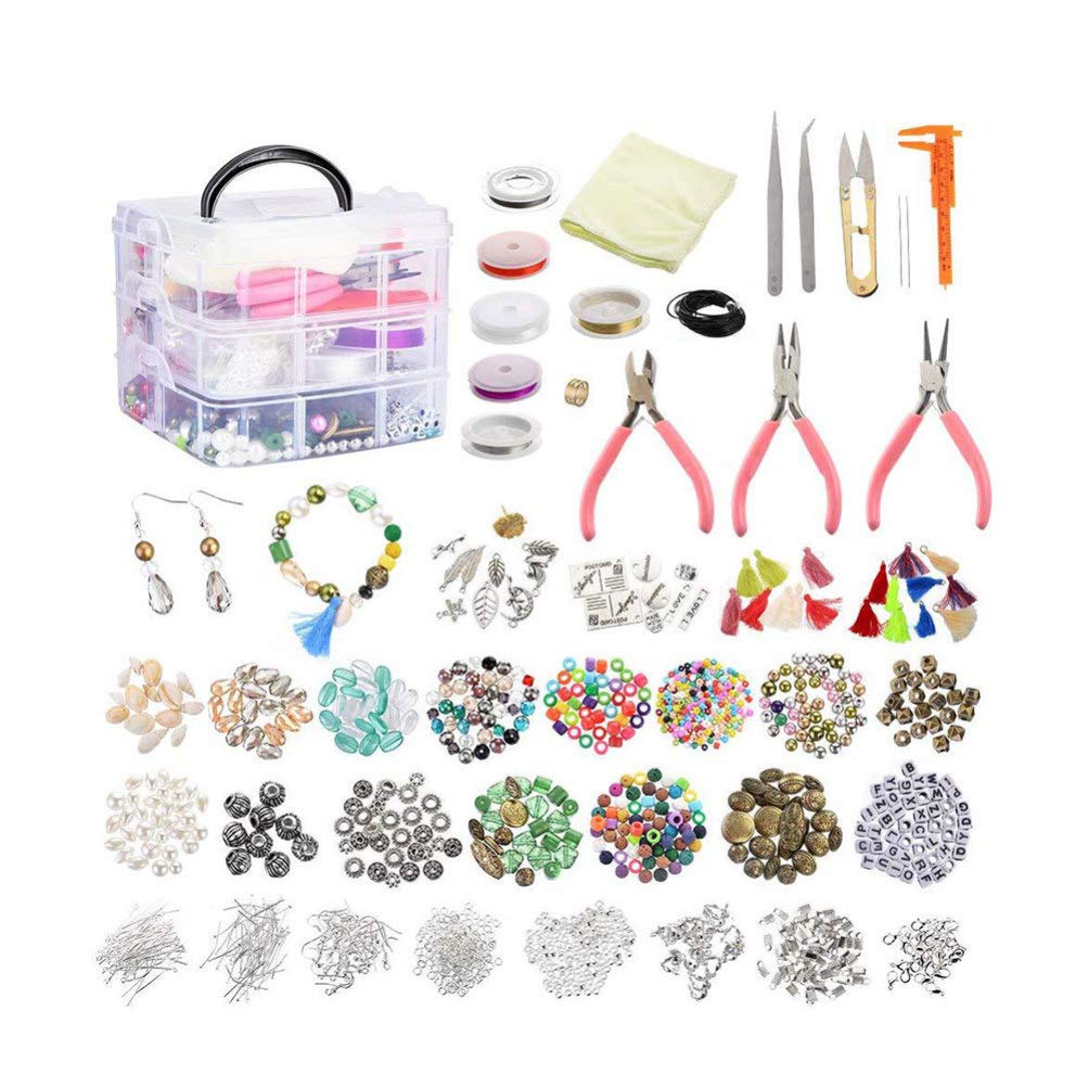 SUPVOX 1526PCS Jewelry Making Kit with Pliers, Beading Wire, Assorted Beads & Charms - DIY Bracelet, Necklace, Earring Craft Set for Adults & Teens - Perfect for Gifts, Parties & Jewelry Repair