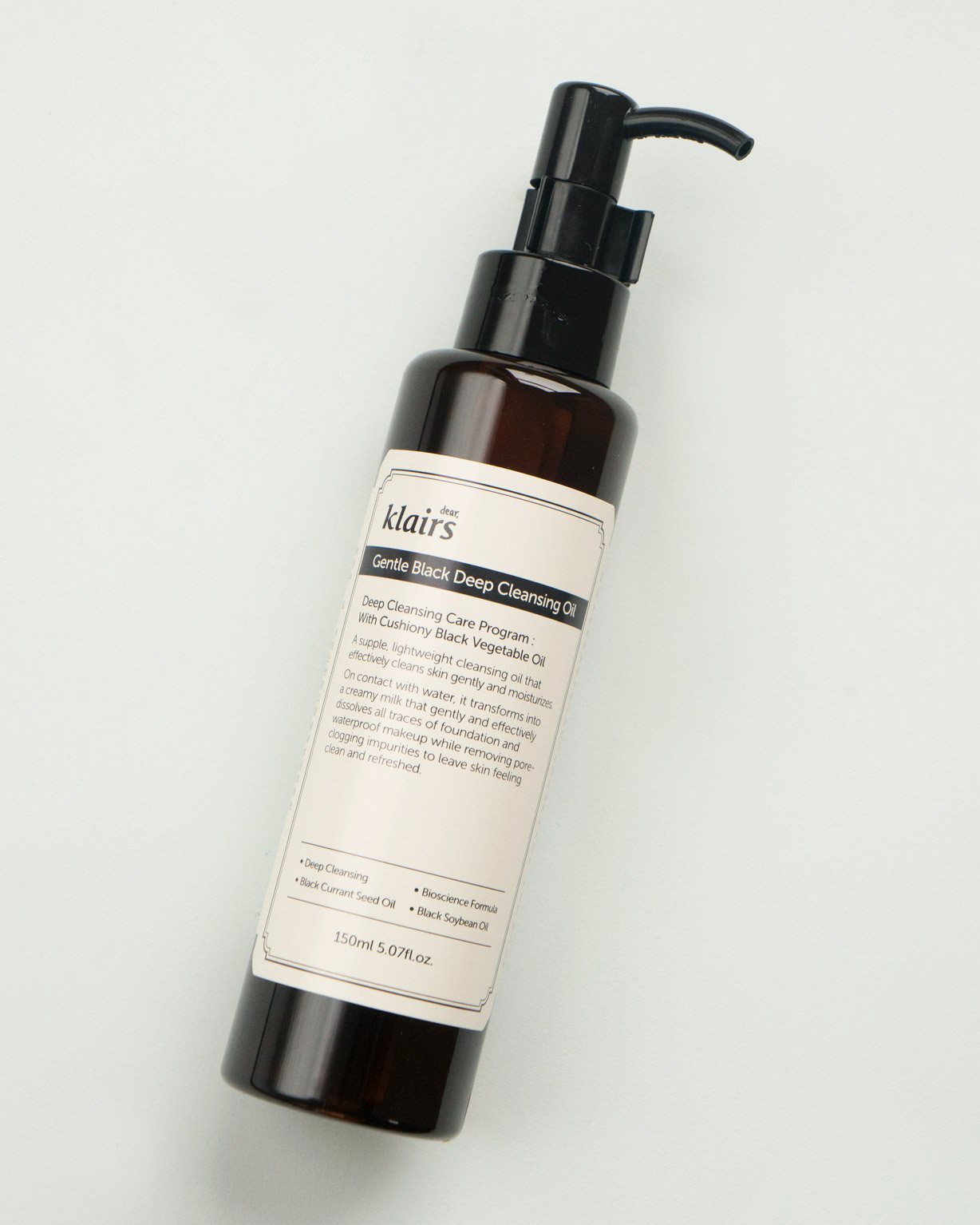 Gentle Black Deep Cleansing Oil - Facial Cleanser for Acne & Blackheads - Perfect for Daily Skincare & Makeup Removal