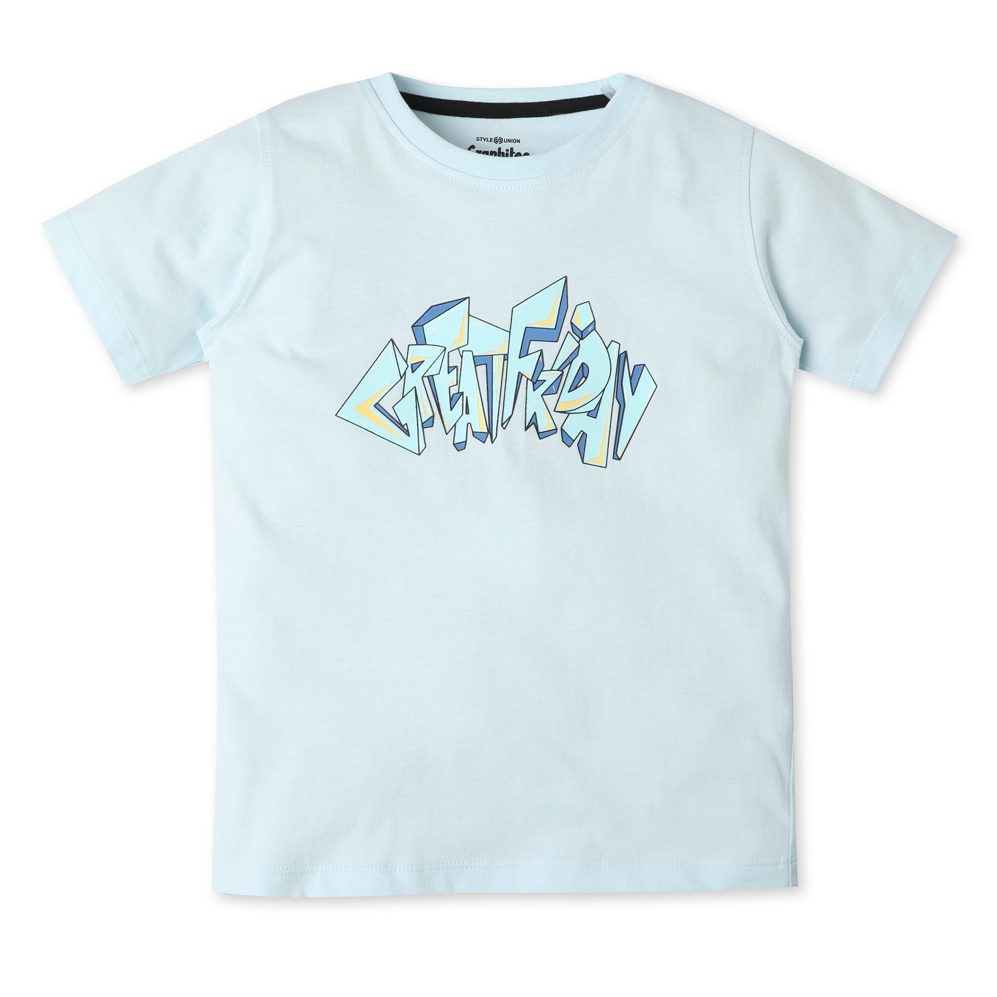 Trendy Boys Graphic Crew Neck T-Shirt - Cool & Comfortable Cotton Tee for Kids - Perfect for School, Playdates & Everyday Wear