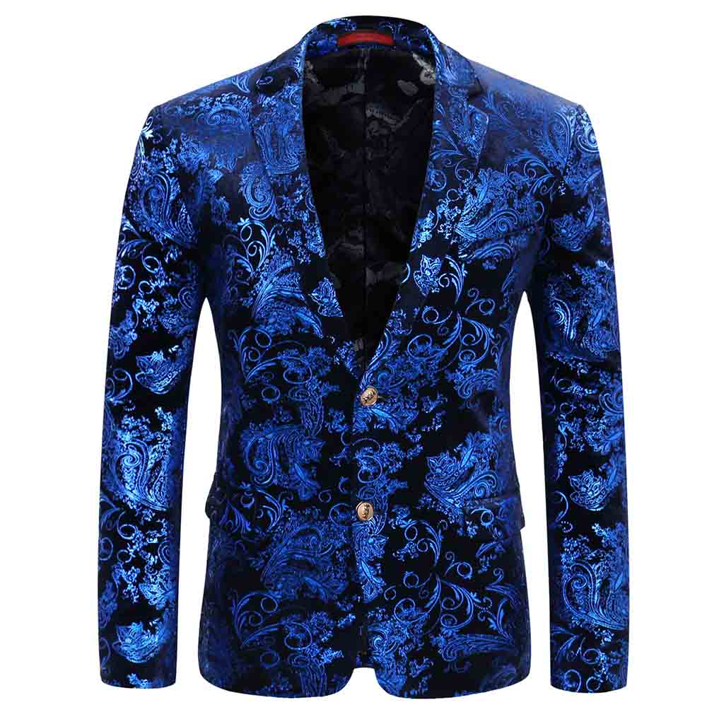 Elegant Blue Floral Blazer Dress for Women - Office Wear, Cocktail Party & Spring Outfits