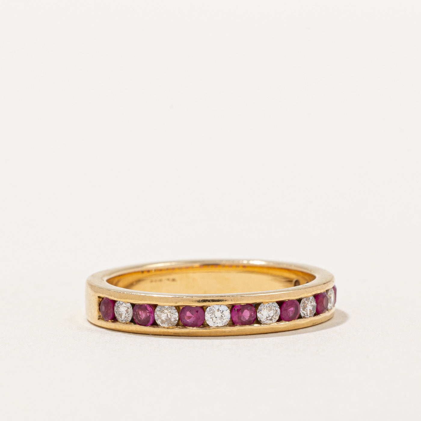 Elegant Channel Set Ruby & Diamond Ring - 0.30ctw Ruby & 0.24ctw Diamonds - Size 6.5 - Perfect for Anniversary Gifts, Valentine's Day & Special Occasions