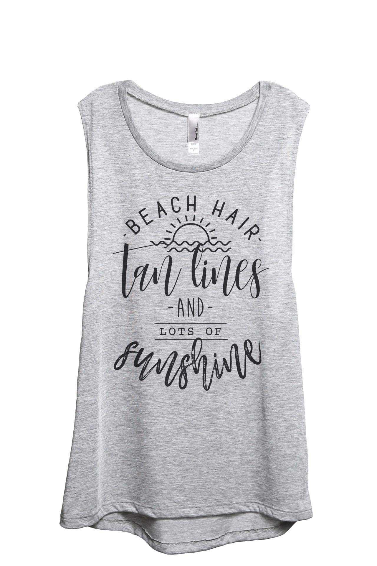 Women's Sleeveless Muscle Tank Top - Summer Beach Fashion, Casual Workout Tee for Tan Lines & Sunshine Style | Perfect for Beach Outings, Gym Sessions and Summer Streetwear