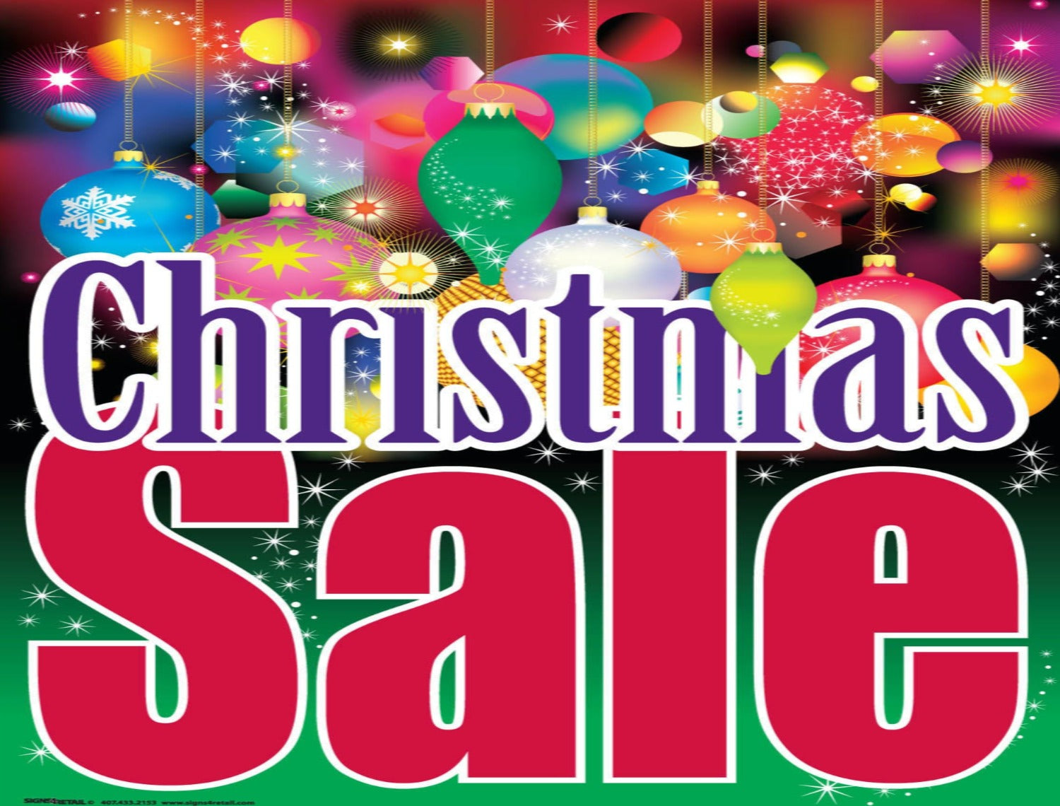 Giant XL Double Sided Christmas Yard Sign for Holiday Sales - Durable Outdoor Advertising Display for Stores, Businesses & Festive Decorations