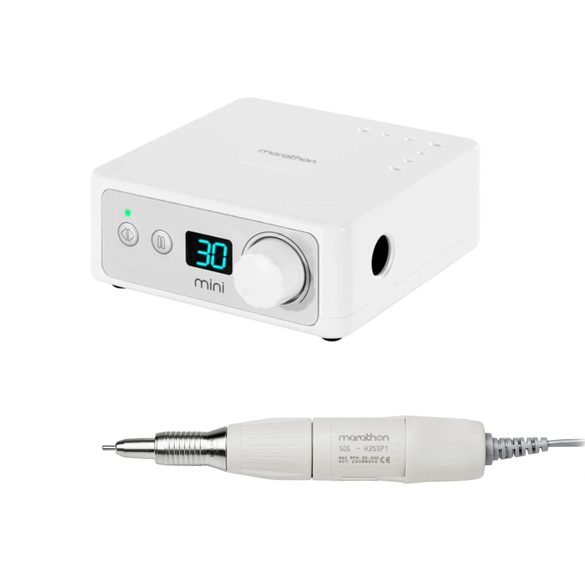 Original Saeyang Marathon K35 Mini + H35SP1 35,000 RPM Professional Nail Drill Machine for Salon & Home Manicure - Perfect for Acrylic Nails, Gel Extensions & Nail Art