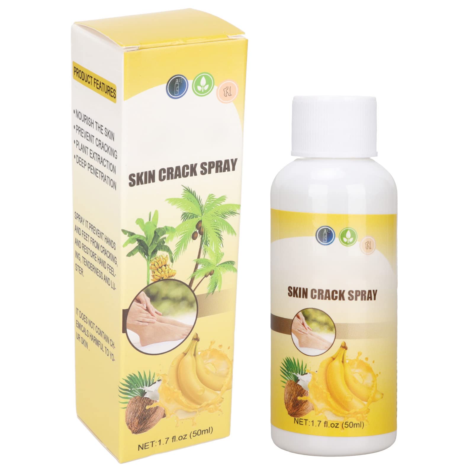 50ml Foot Care Spray - Moisturizing & Nourishing Massage Spray for Cracked Heels, Anti-Cracking Foot Exfoliating Treatment - Daily Foot Repair & Hydration Solution for Dry, Rough Feet - Perfect for Pedicures, At-Home Foot Spa & Post-Workout Recovery
