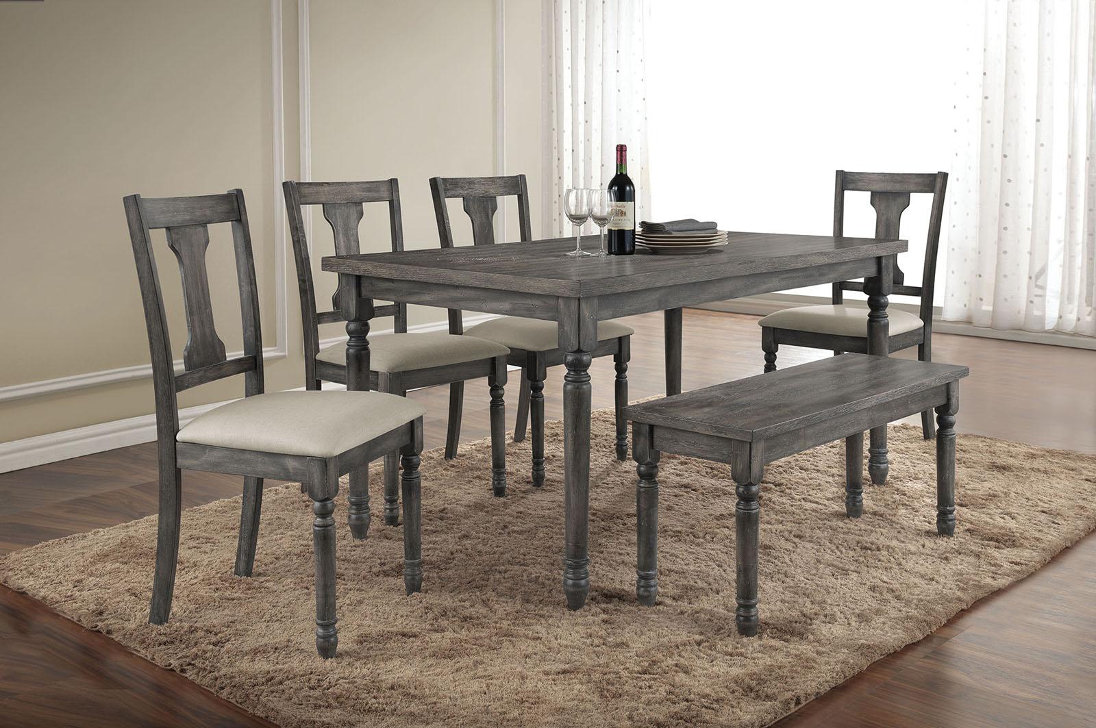 Acme Furniture Wallace Bench in Weathered Gray - Modern Wooden Entryway Bench with Storage Shelf - Perfect for Hallway, Foyer, or Bedroom Decor