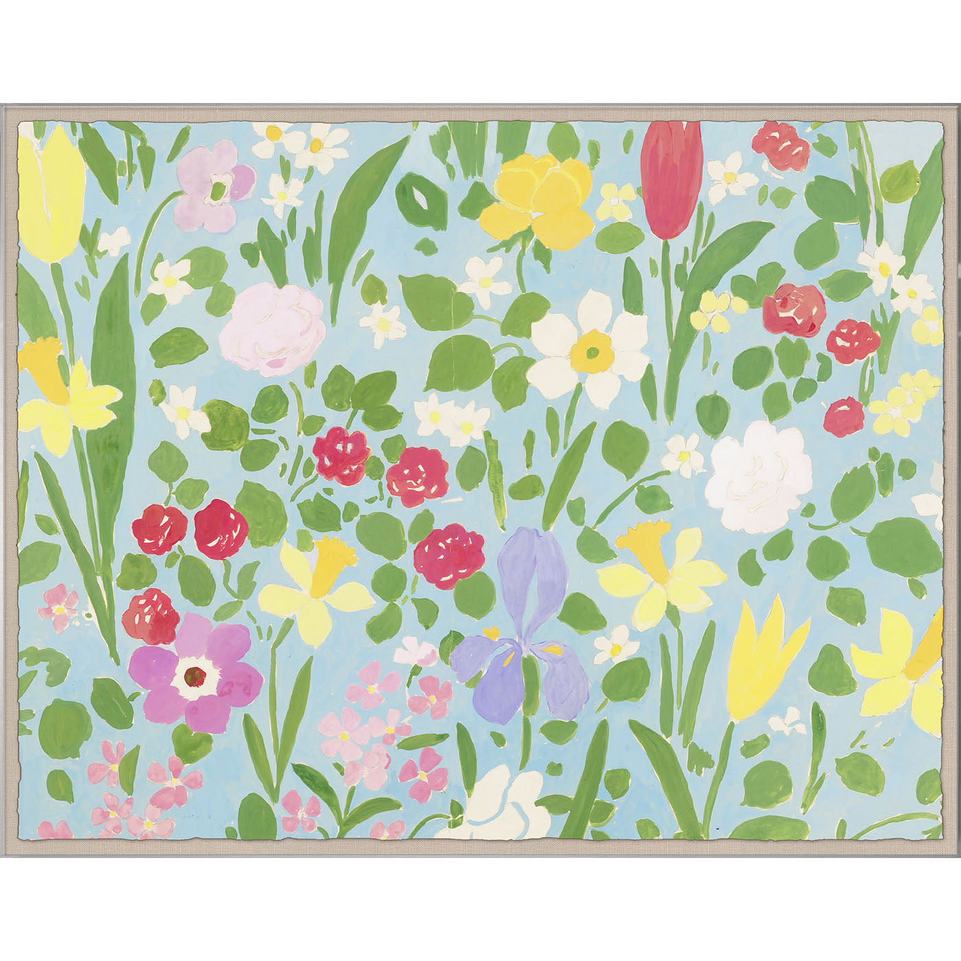 Paule Marrot Daffodils Floral Print Scarf - Elegant Fashion Accessory for Women, Spring Outfits & Special Occasions