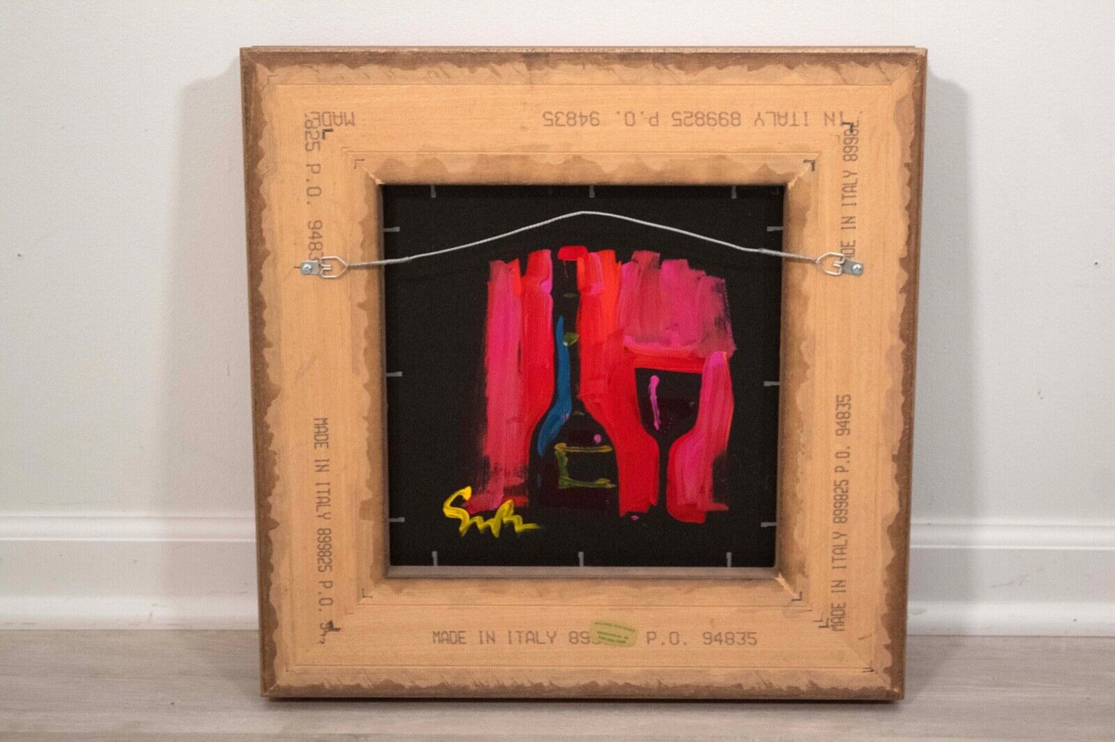 Simon Bull Signed Grapes Giclee Art Print - Unique Acrylic Painting on Verso, Framed Limited Edition 11/195 - Perfect for Home Decor, Office Wall Art & Gift for Art Lovers