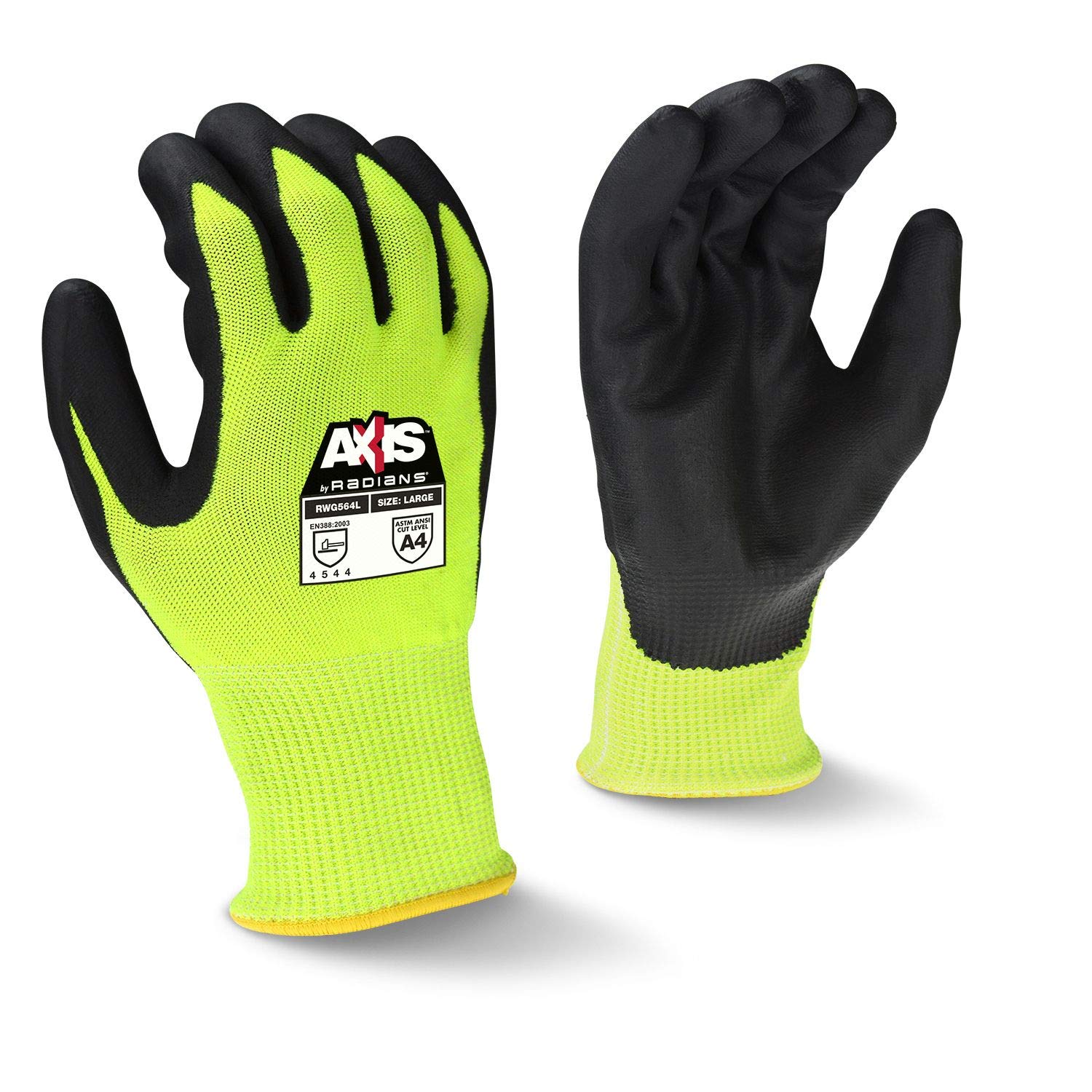 Radians RWG564TM Axis Cut Resistant Level A4 Work Gloves - Medium (12 Pairs) - Durable Safety Gloves for Construction, Manufacturing & Industrial Use