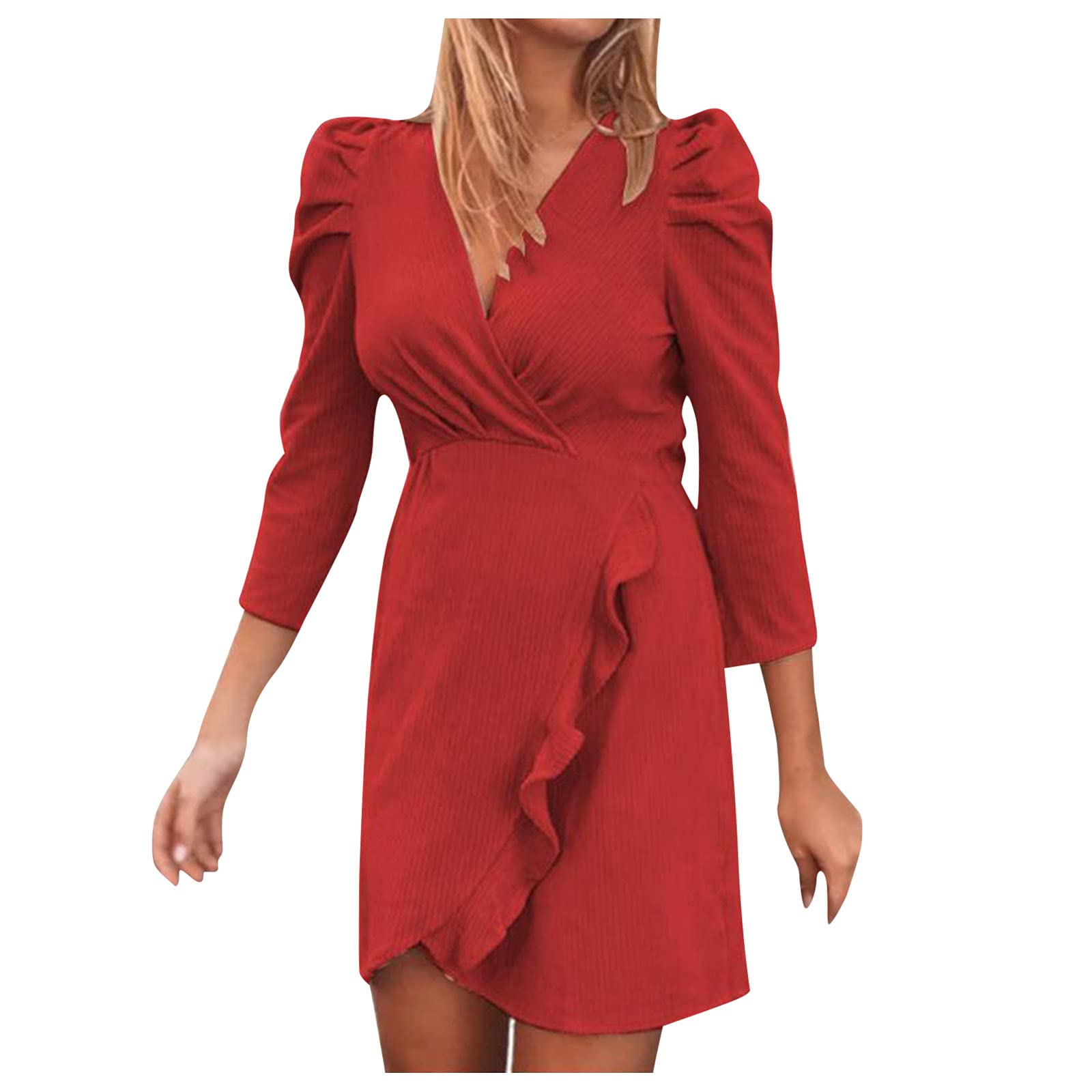 ETHKIA Women's Summer Dress - V Neck, Solid Color, Casual Loose Fit Dress for Women | Perfect for Beach, Vacation, and Everyday Wear