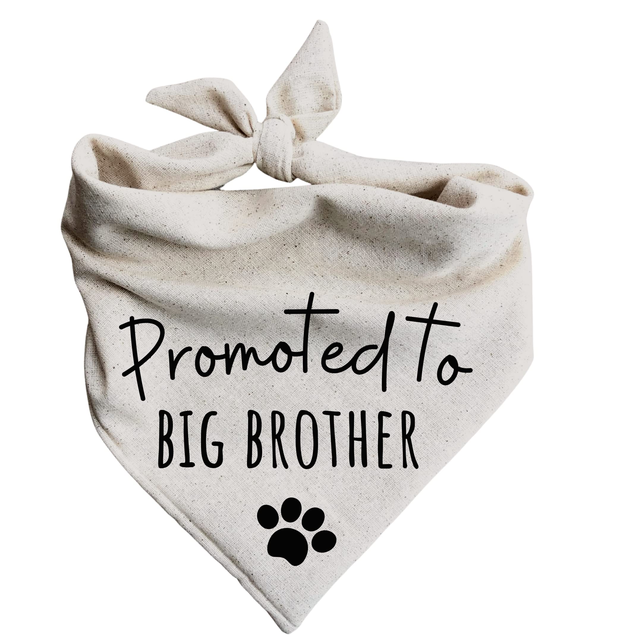 Dog Bandanas for Pregnancy Announcement & Baby Reveal - Minimalist Oatmeal Beige Large Pet Bandana - Perfect for Gender Reveal Parties & Family Photo Shoots
