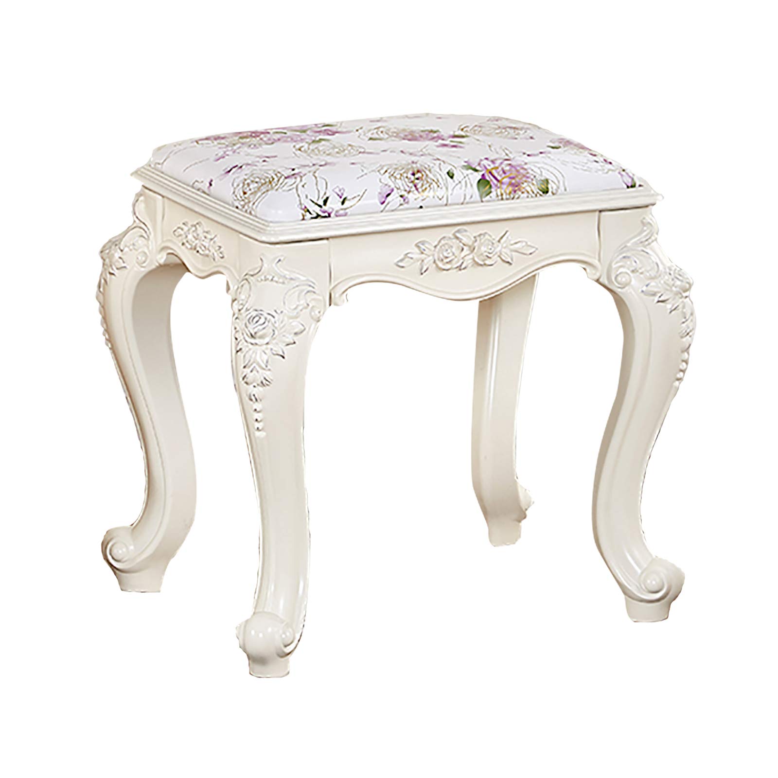 ZHIQ Vanity Bench Seat Makeup Dressing Stool with ABS Legs - Velvet/PU Leather Padded Piano Stool (40x29x45cm) for Bedroom, Boudoir & Beauty Salon | Perfect Makeup Chair, Dressing Table Seat & Elegant Home Decor