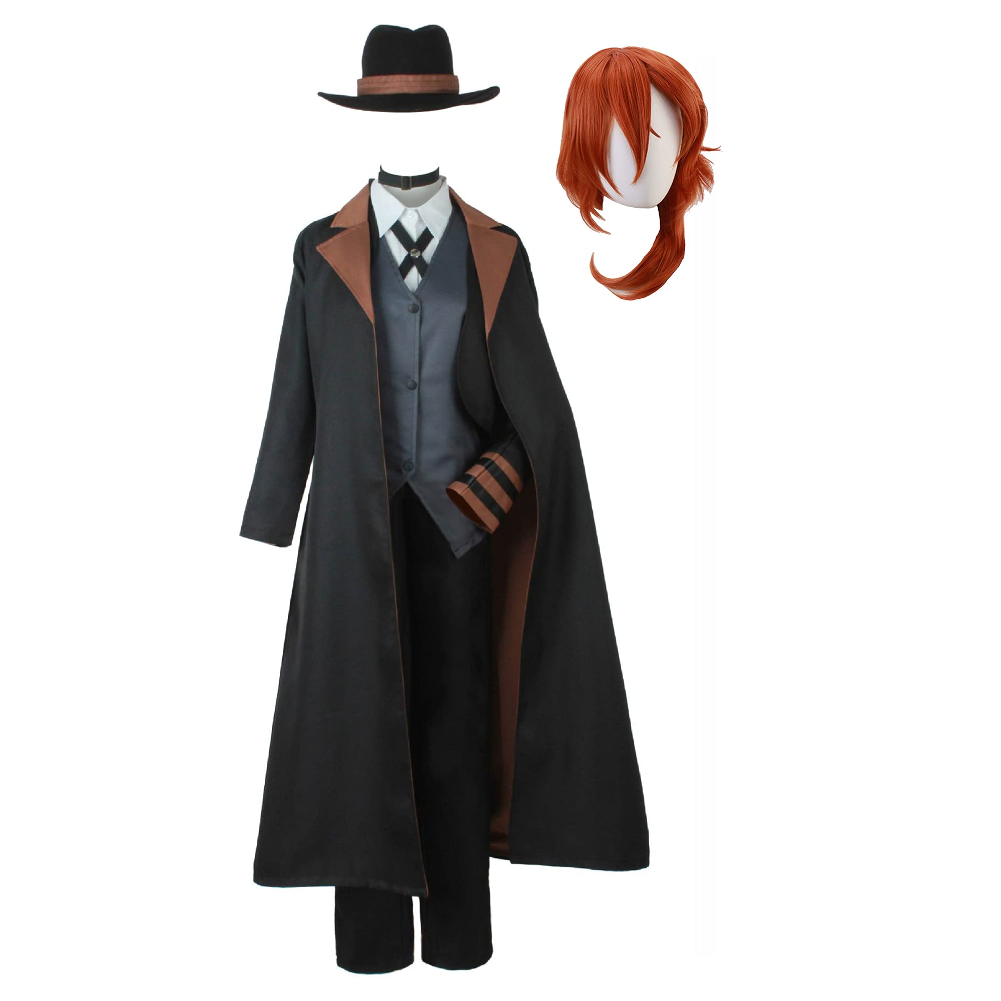 Nakahara Chuuya Cosplay Costume Full Set - Anime Uniform & Windbreaker Suit for Halloween, Conventions & Themed Parties | Perfect for Bungo Stray Dogs Fans