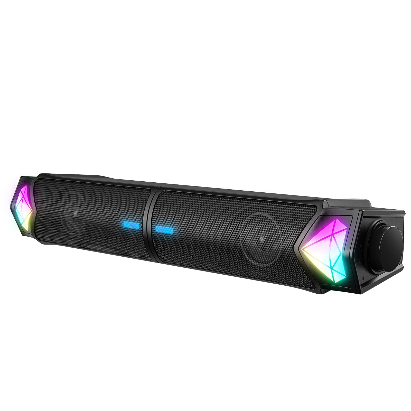 ONIKUMA L1 RGB Computer Speaker with Built-in Mic | Portable Soundbar for PC, Laptop & Gaming | Crystal Clear Audio for Home Office & Entertainment | Black