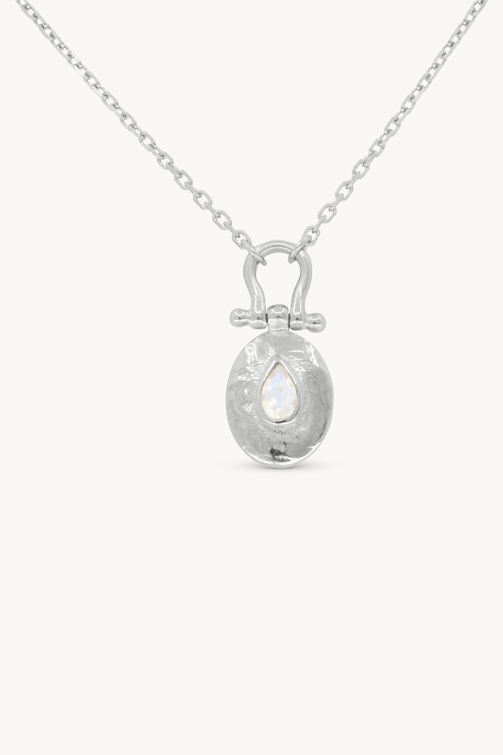 Esme Moonstone Silver Necklace for Women - Elegant Healing Crystal Jewelry Gift for Birthday, Anniversary & Special Occasions