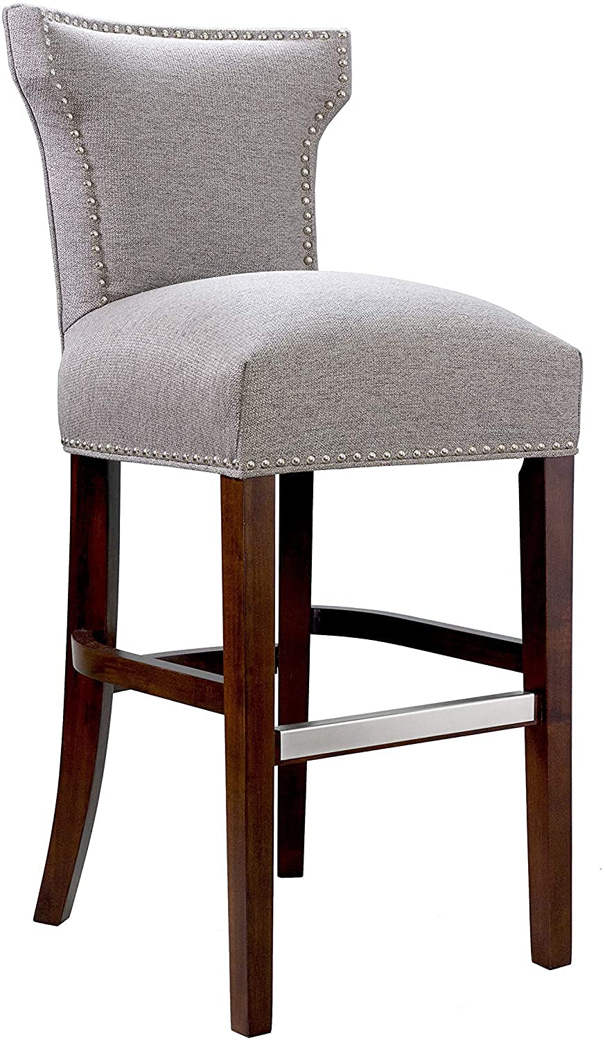 Sole Designs Bella Contemporary Modern Upholstered Kitchen Counter Barstool - 24 Inch Height with Dovetail Construction - Perfect for Breakfast Bars, Kitchen Islands & Home Dining Areas