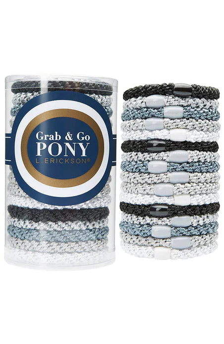 Light Silver Metallic Hair Ties - Strong No-Slip Ponytail Holders for Women & Girls | Perfect for Workouts, Yoga, Running & Everyday Use