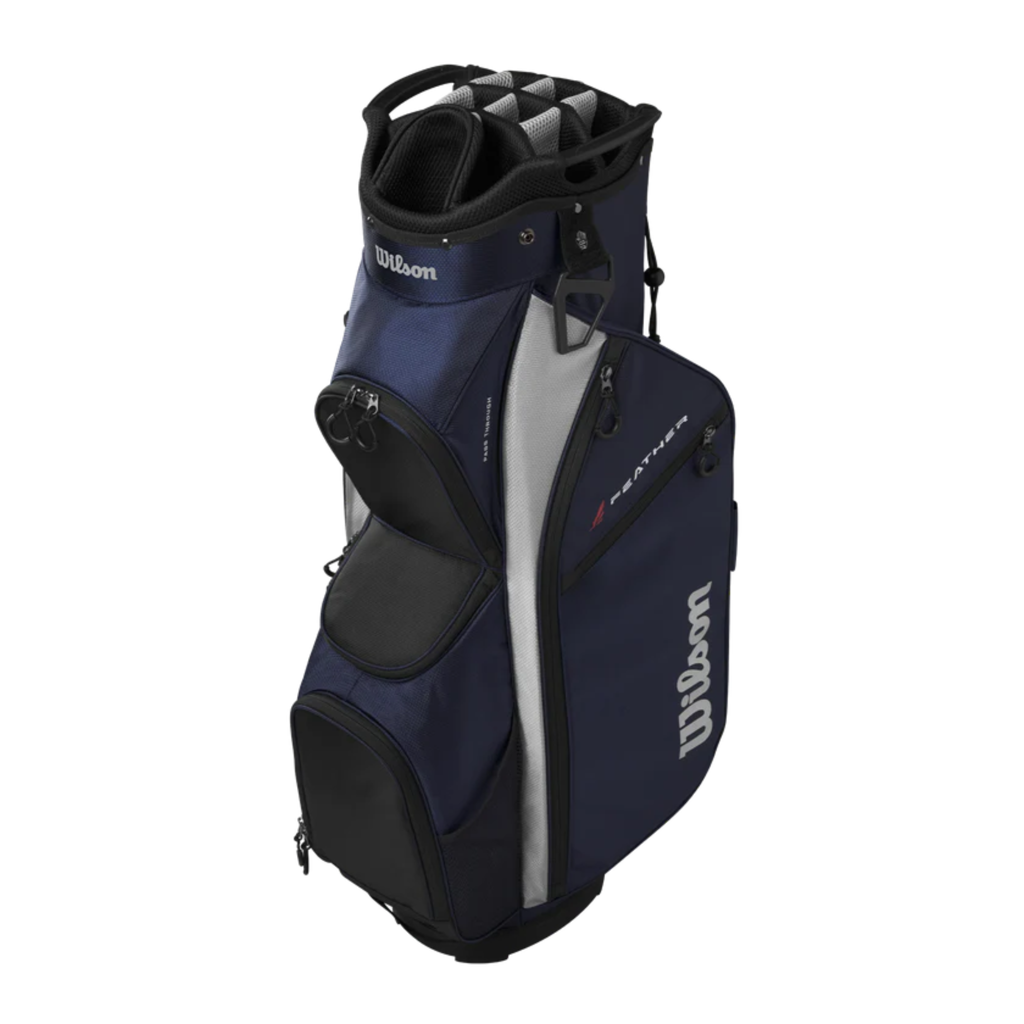 Wilson 2025 Feather Lightweight Golf Cart Bag with 14-Way Divider - Premium Stand Bag for Golf Clubs & Accessories - Perfect for Golf Course & Driving Range Use