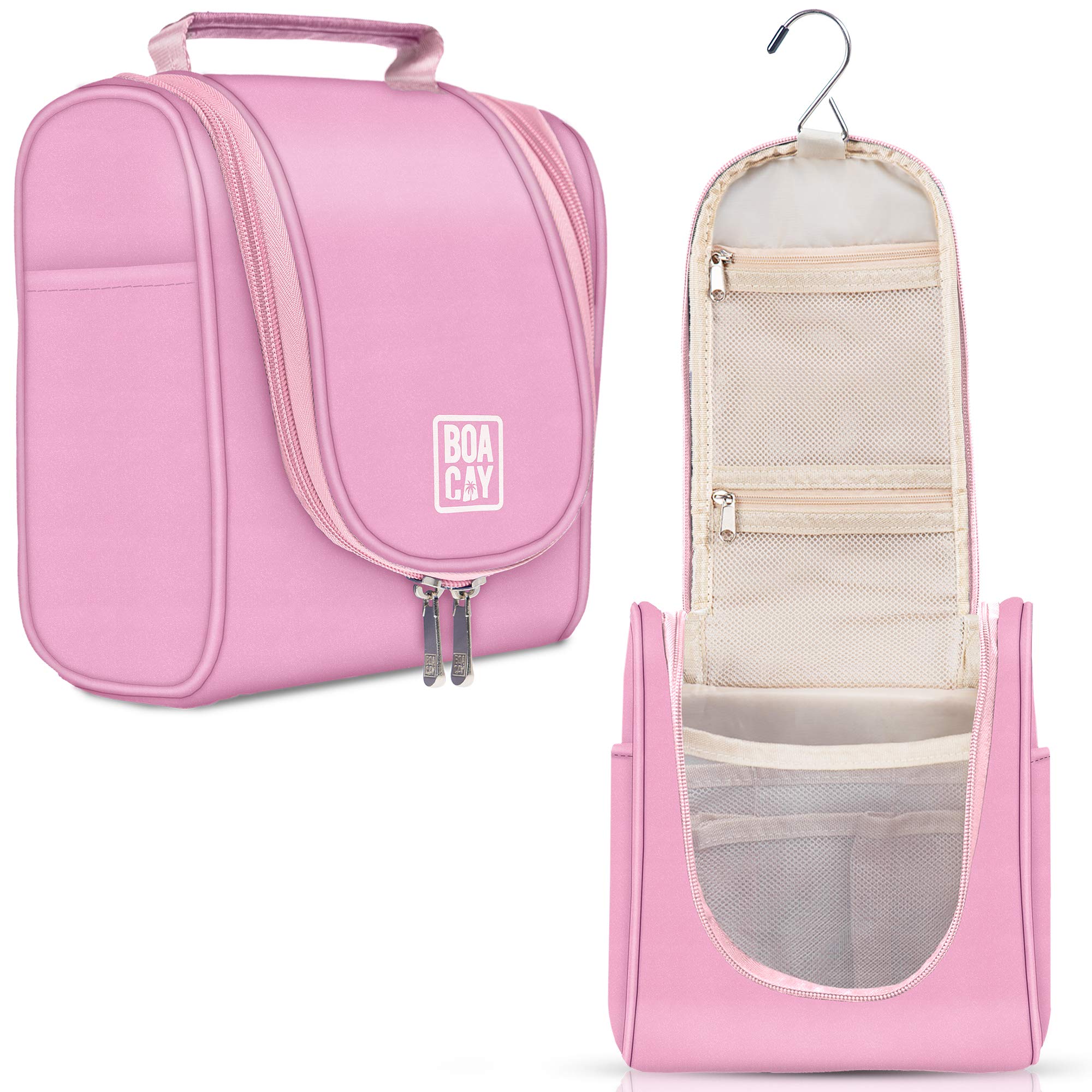 BOACAY Small Hanging Travel Toiletry Bag for Women & Men - Waterproof Makeup Organizer with Multiple Pockets for Cosmetics, Toiletries & Travel Essentials - Perfect for Bathroom, Shower & On-the-Go Use