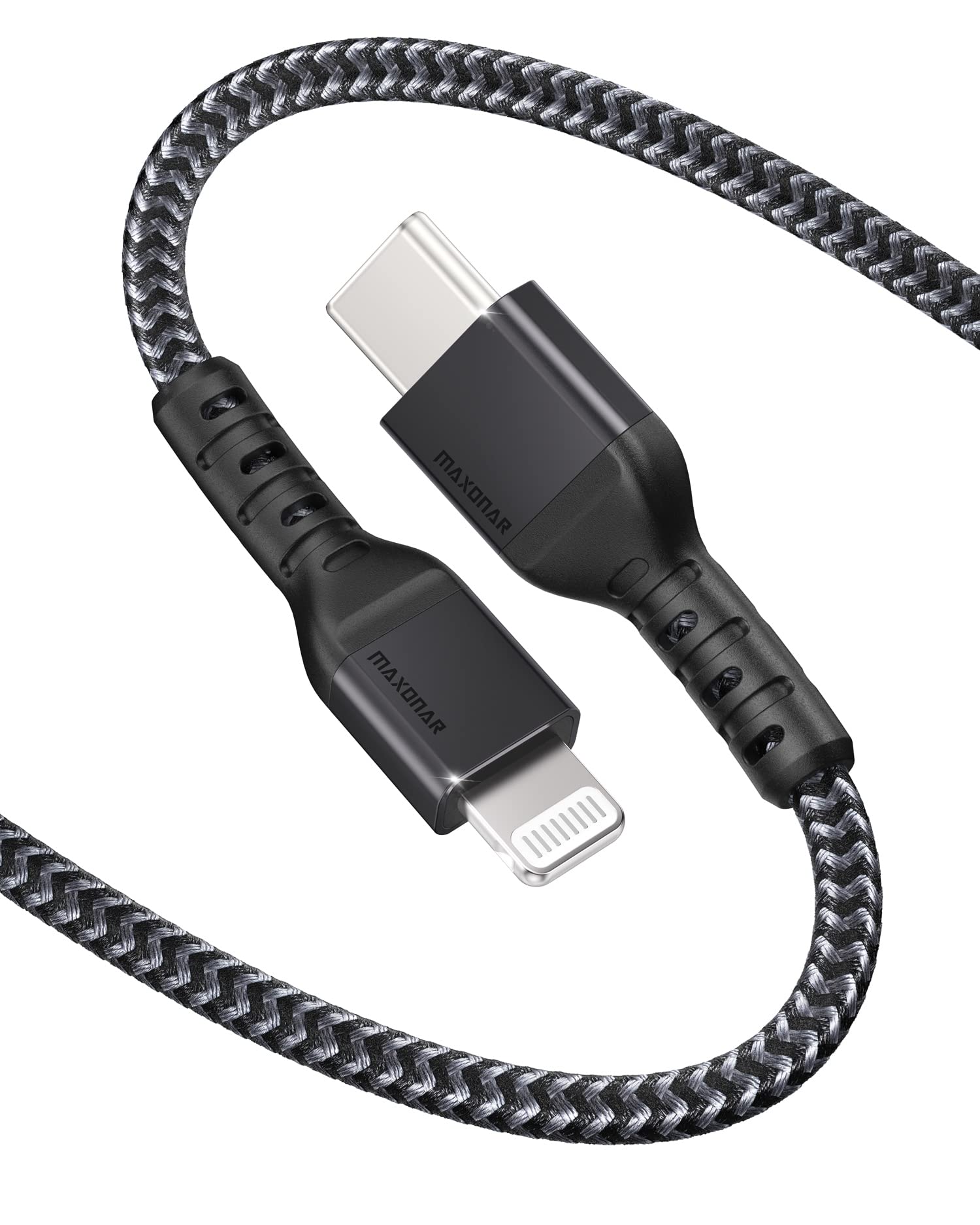 Apple MFi Certified USB C to Lightning Cable 3FT - Fast Charging Braided Cord for iPhone 14/13/12/11 Pro Max, X/XS/XR, iPad 8 & AirPods | Durable Charger for Home, Office & Travel Use